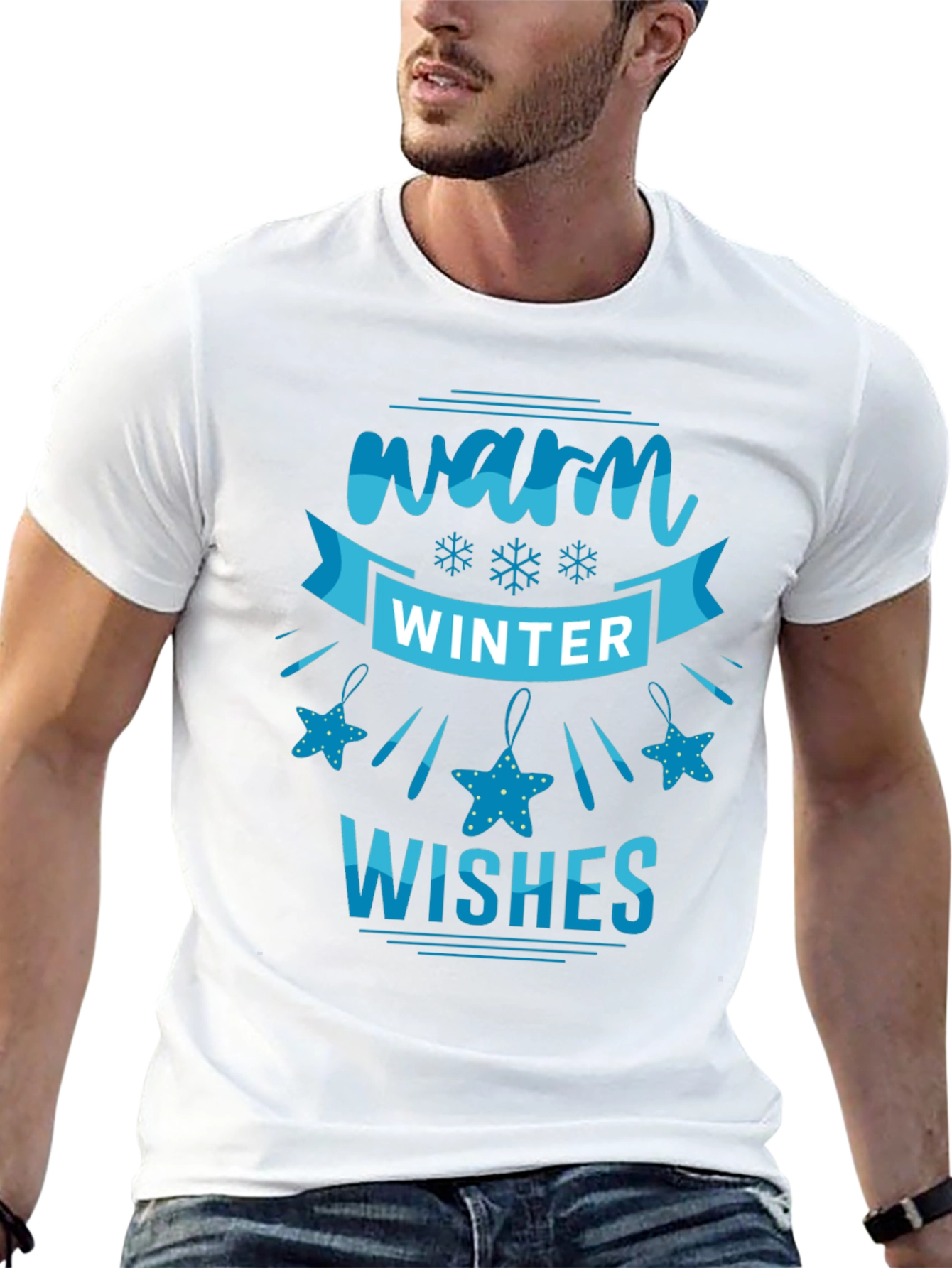 Warm Winter Wishes Black T-Shirt