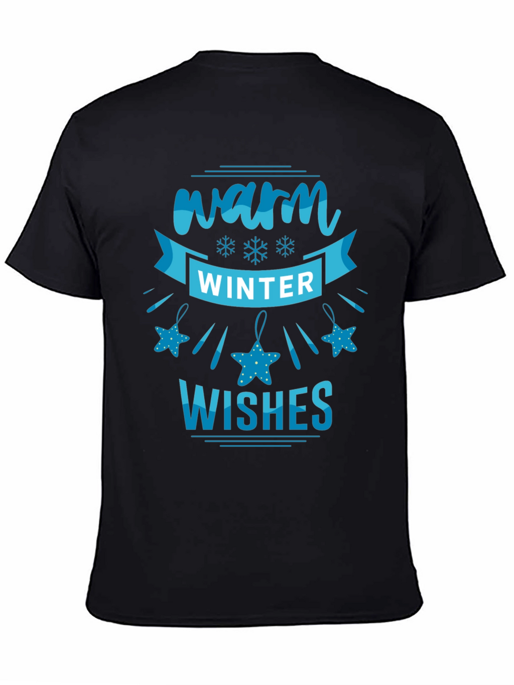 Warm Winter Wishes Black T-Shirt