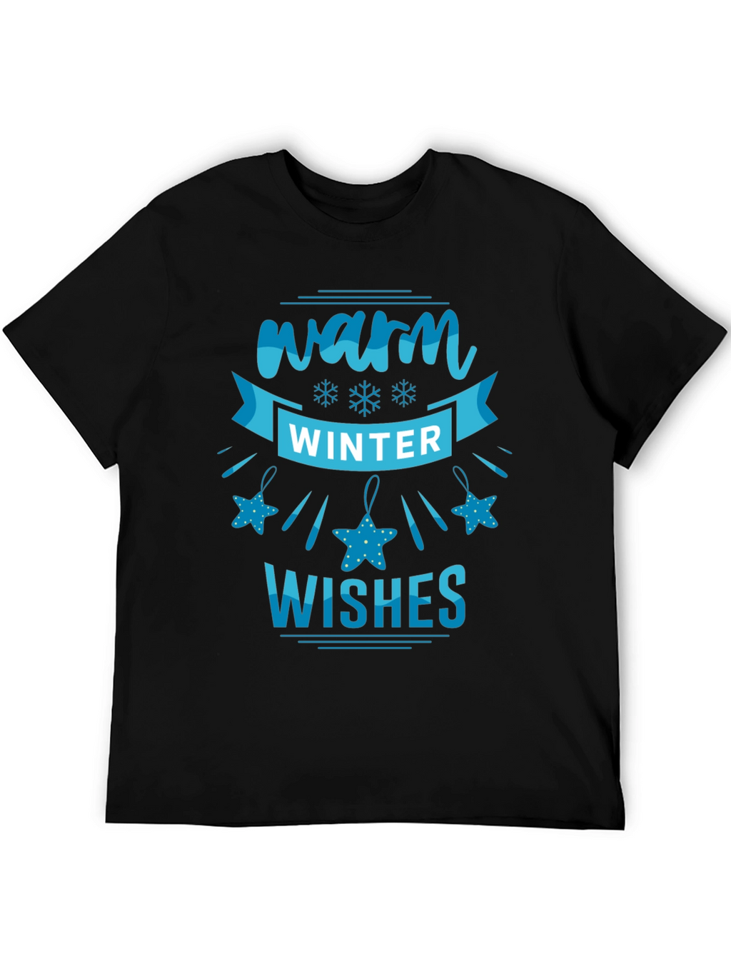 Warm Winter Wishes Black T-Shirt