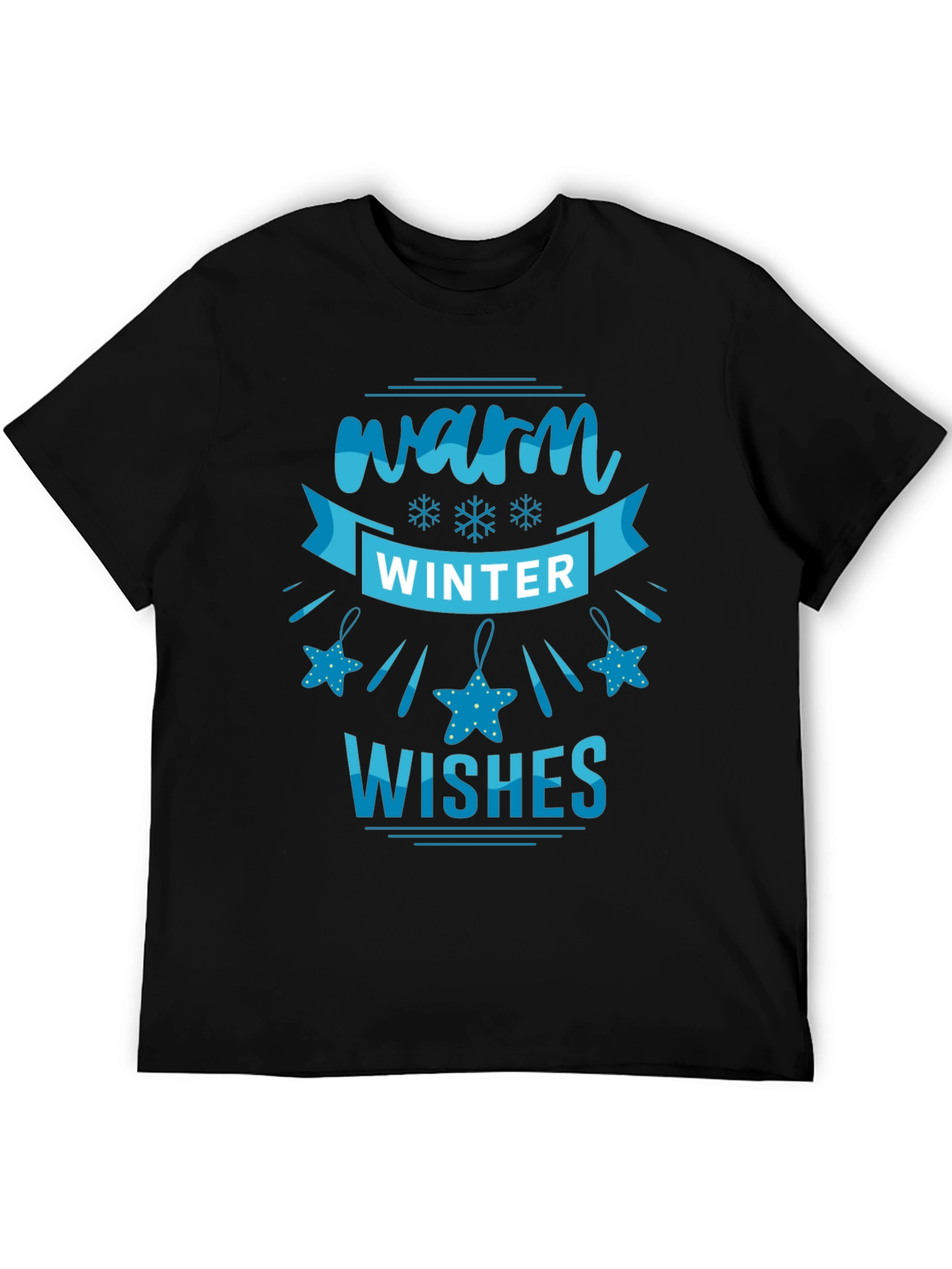 Warm Winter Wishes Black T-Shirt