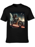 Sci-Fi Motorcycle Graphic T-Shirt
