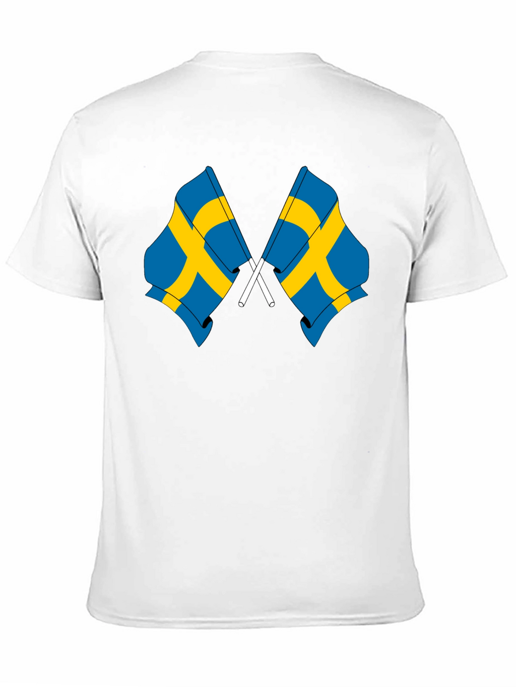 Sweden Flag Graphic T-Shirt - Black
