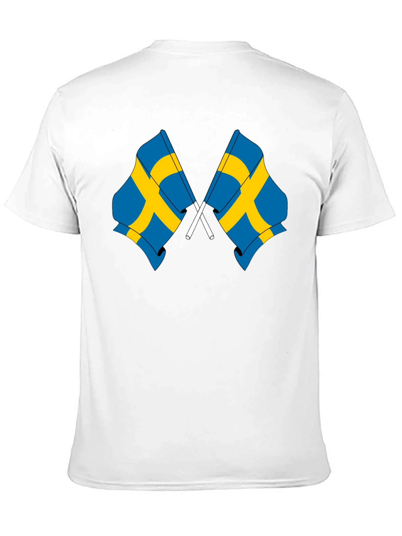 Sweden Flag Graphic T-Shirt - Black