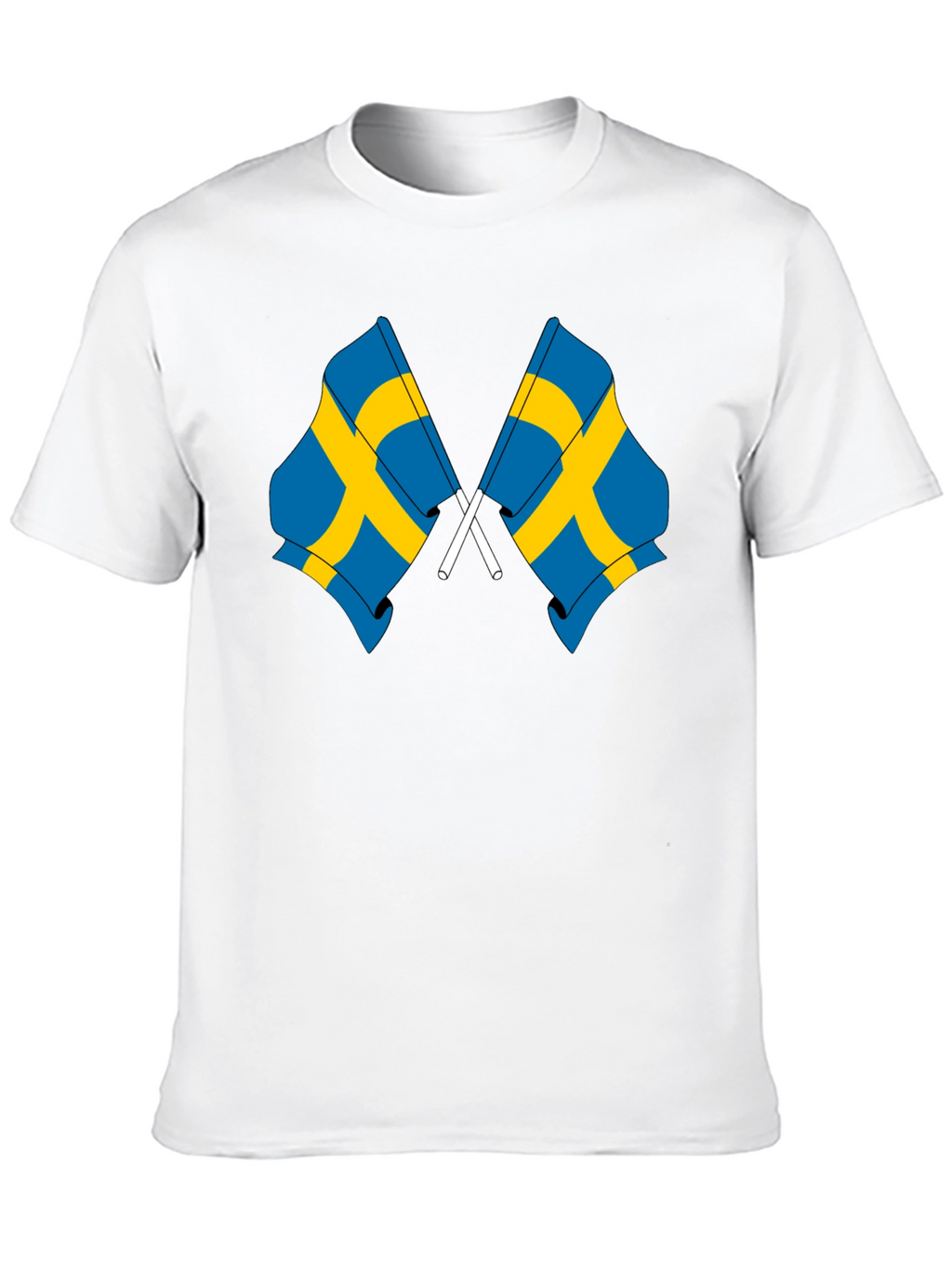 Sweden Flag Graphic T-Shirt - Black