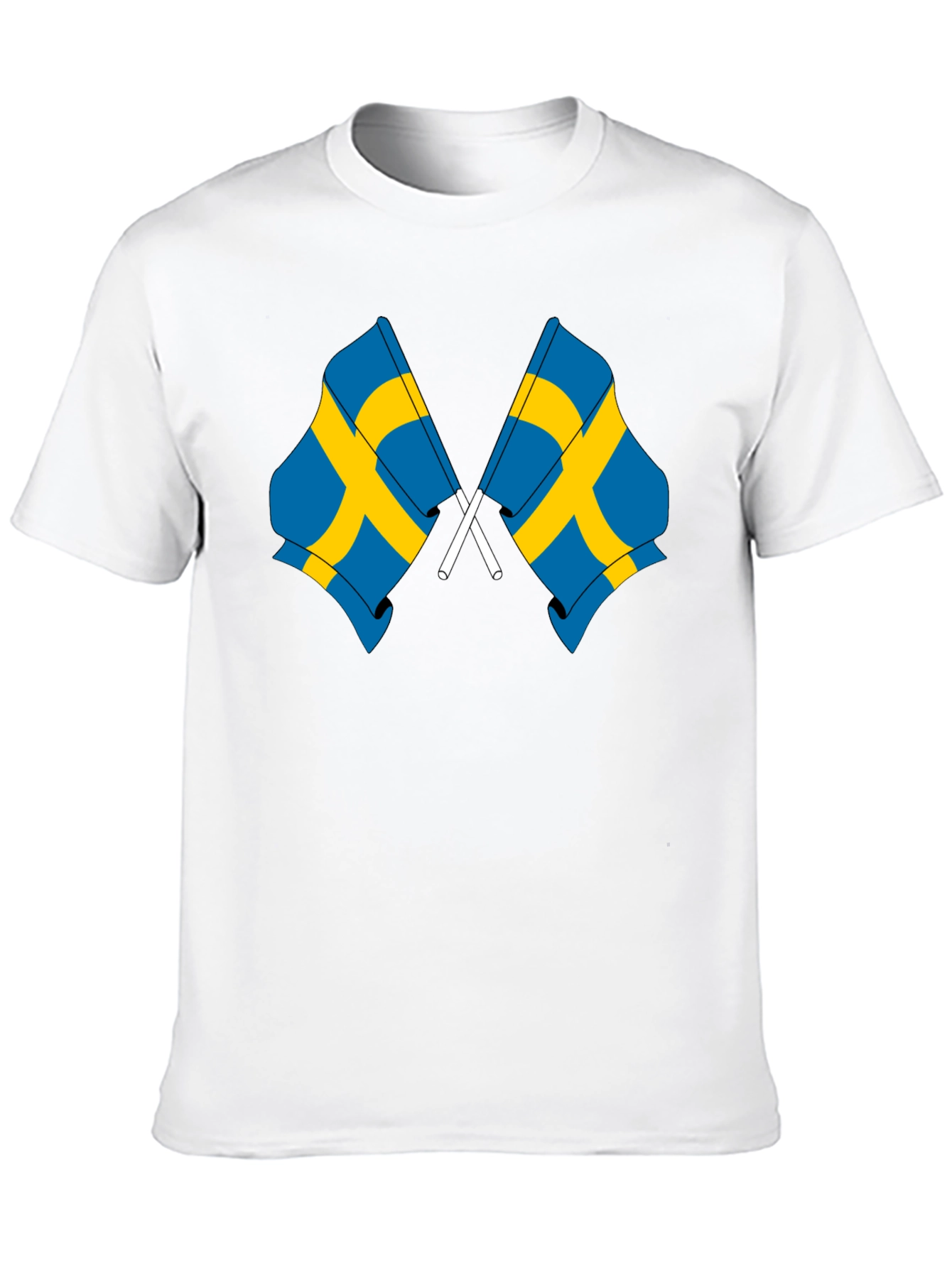 Sweden Flag Graphic T-Shirt - Black