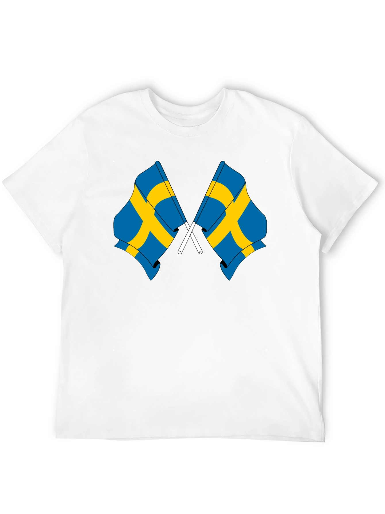 Sweden Flag Graphic T-Shirt - Black