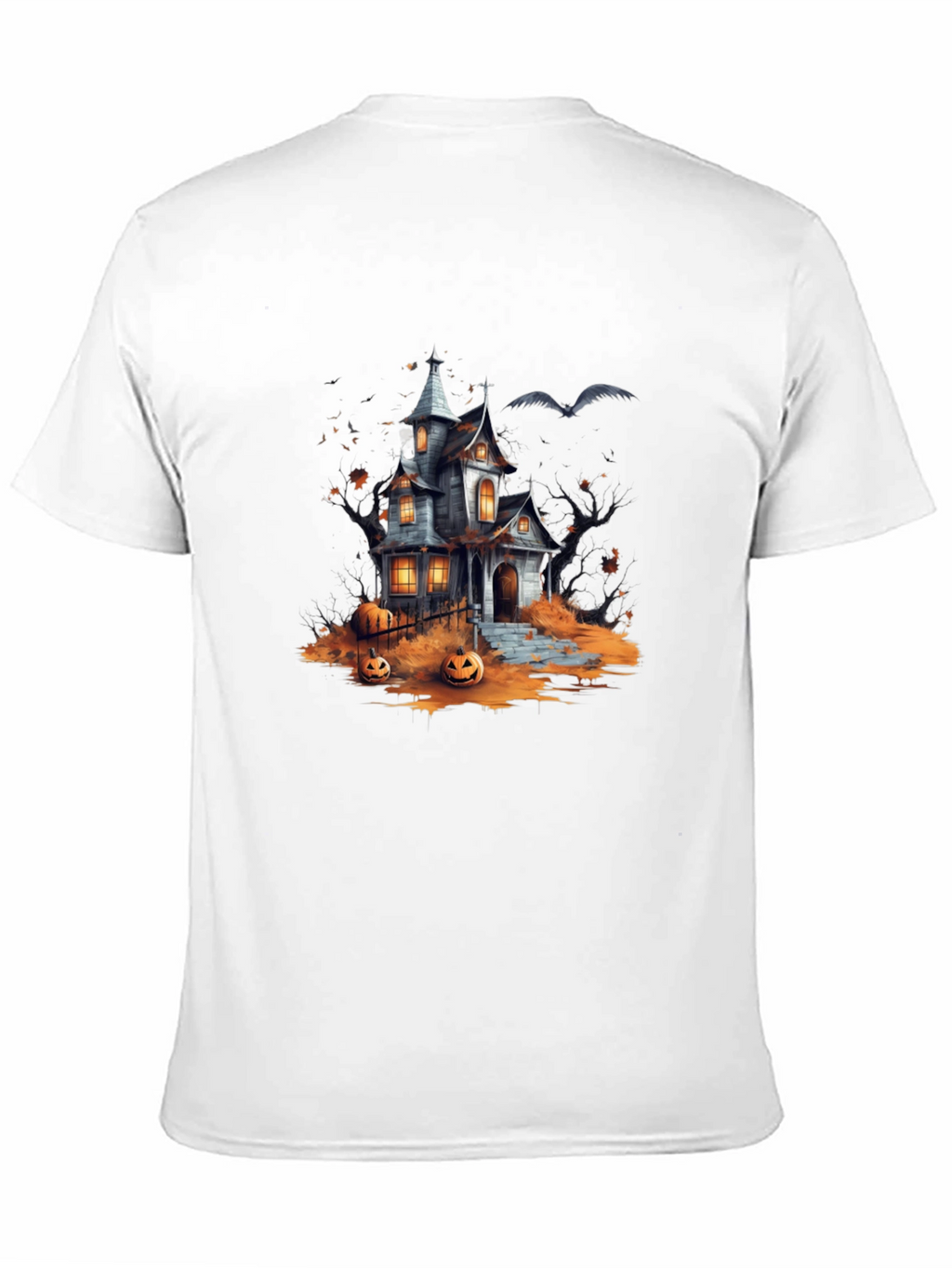Spooky Halloween House Graphic T-Shirt