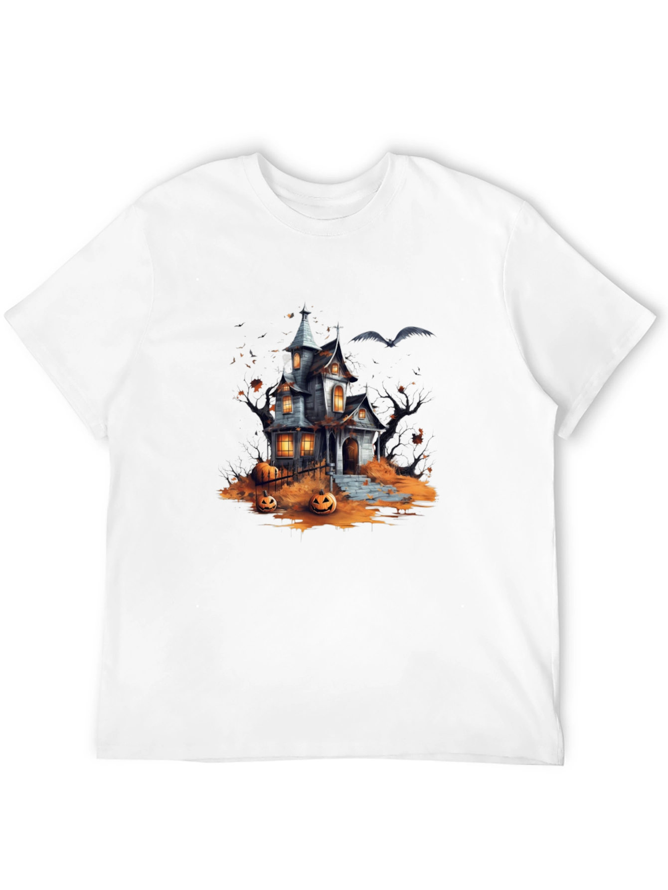Spooky Halloween House Graphic T-Shirt