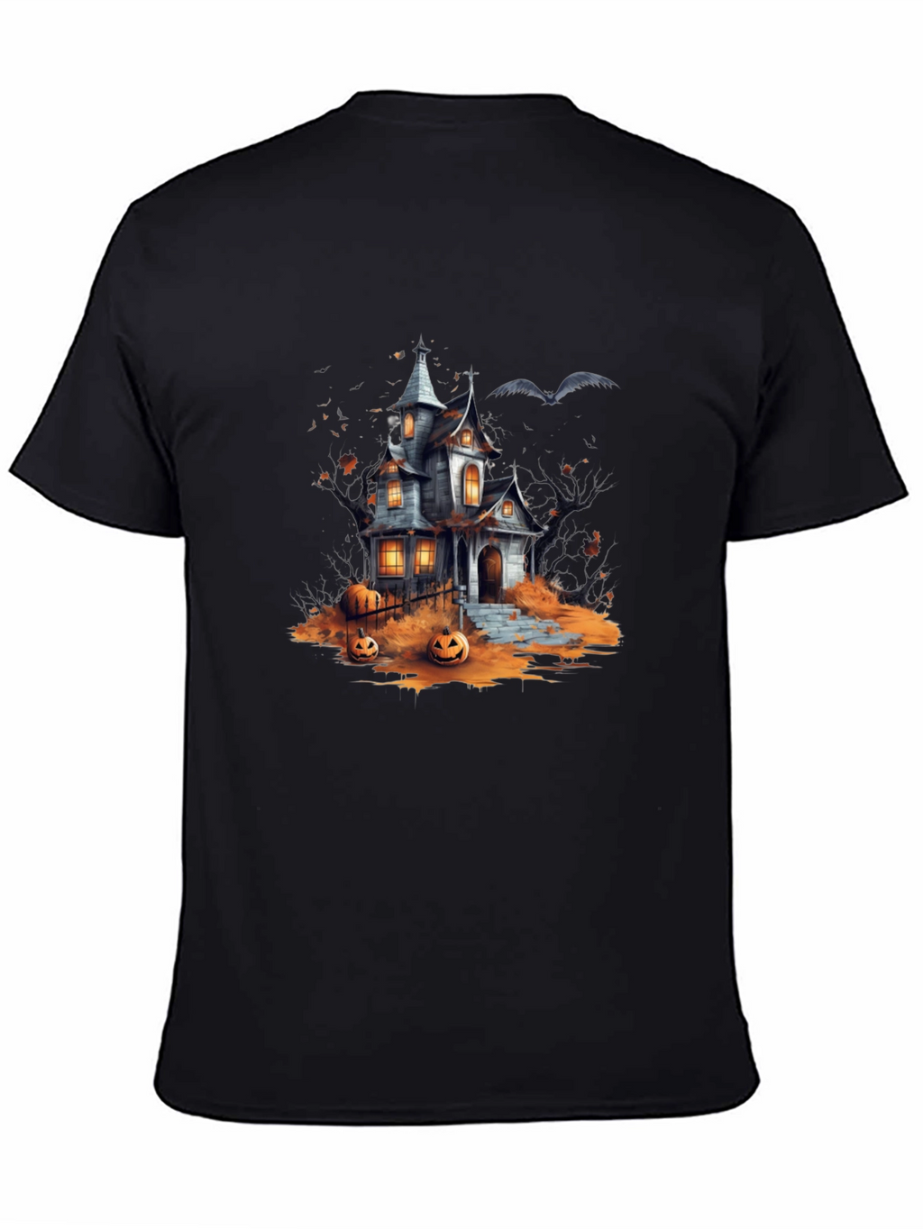 Spooky Halloween House Graphic T-Shirt