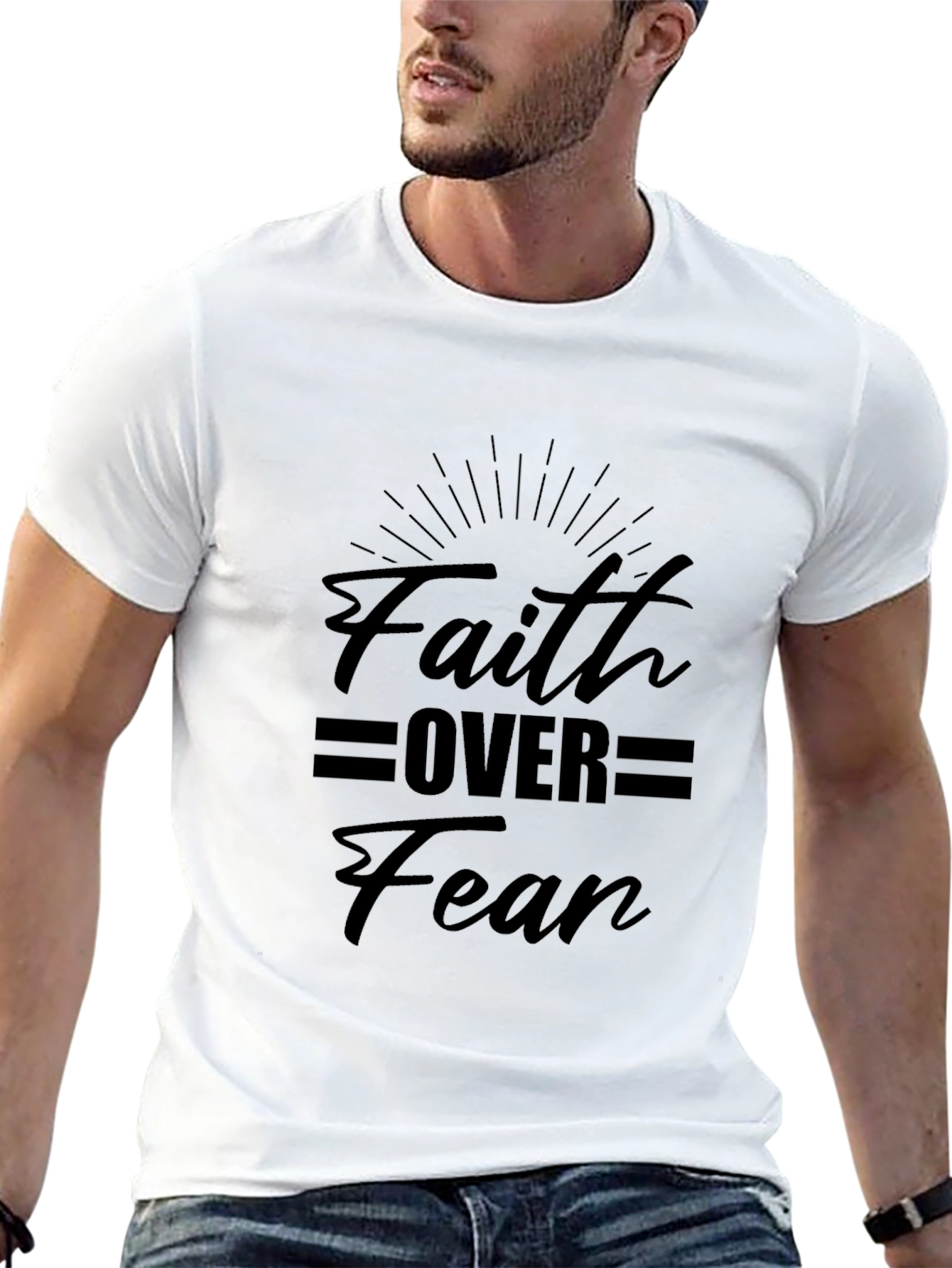Faith Over Fear Graphic Tee - Black T-Shirt