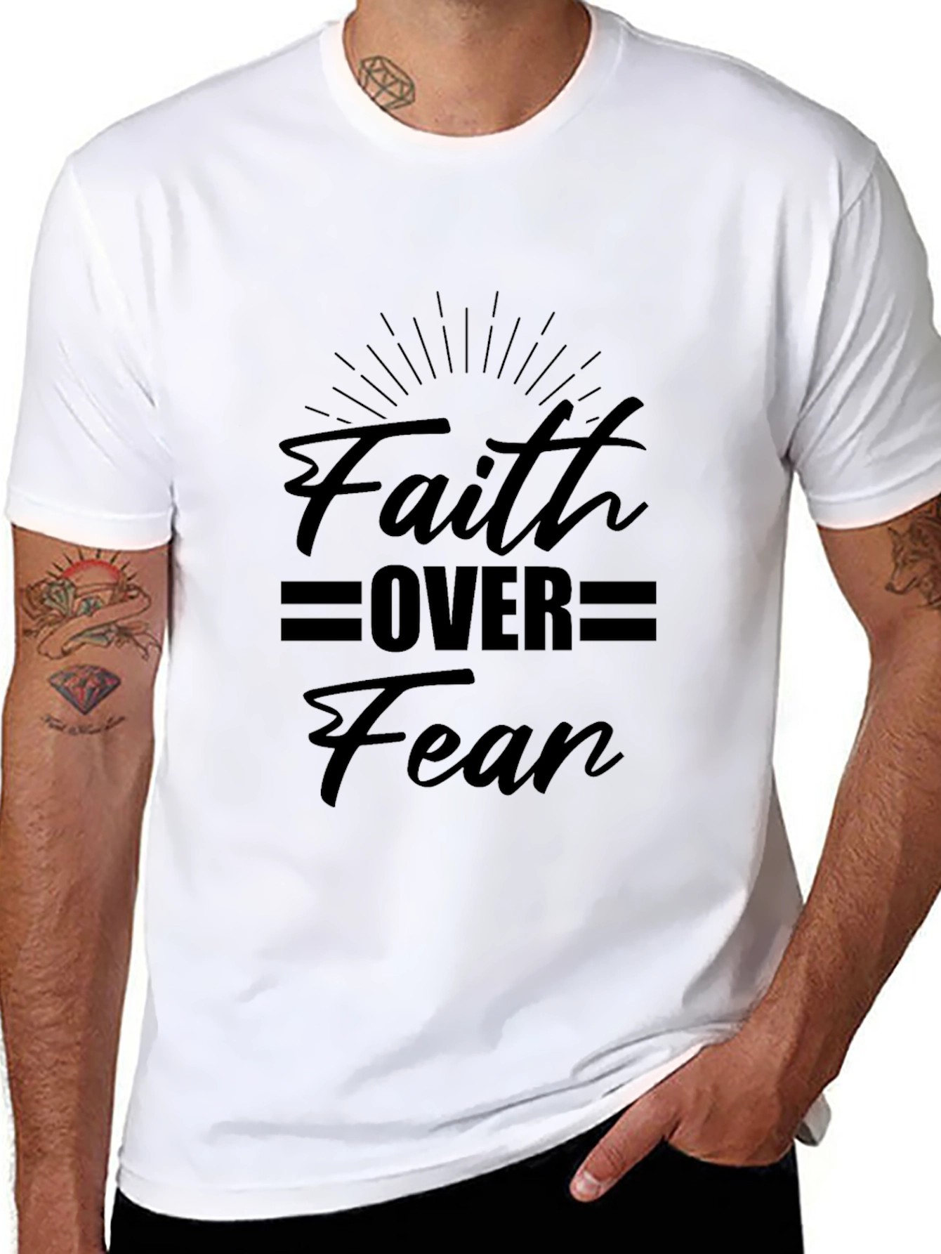 Faith Over Fear Graphic Tee - Black T-Shirt