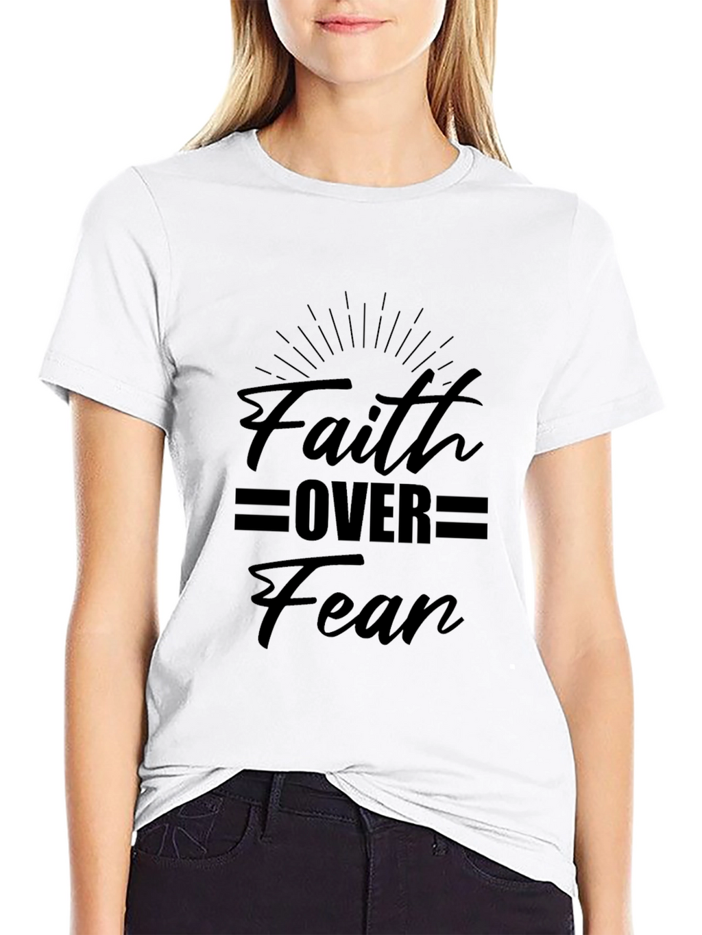 Faith Over Fear Graphic Tee - Black T-Shirt