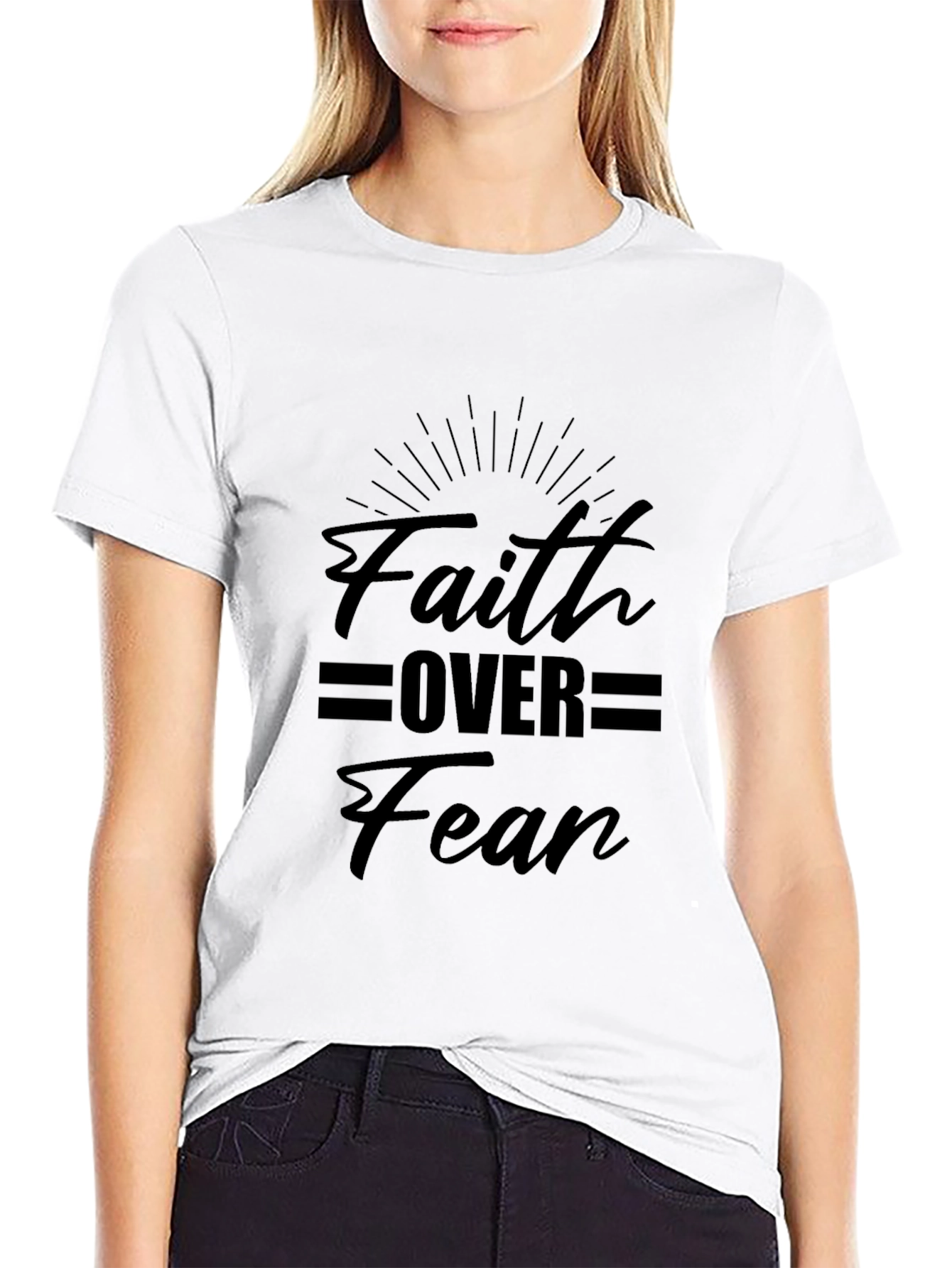 Faith Over Fear Graphic Tee - Black T-Shirt