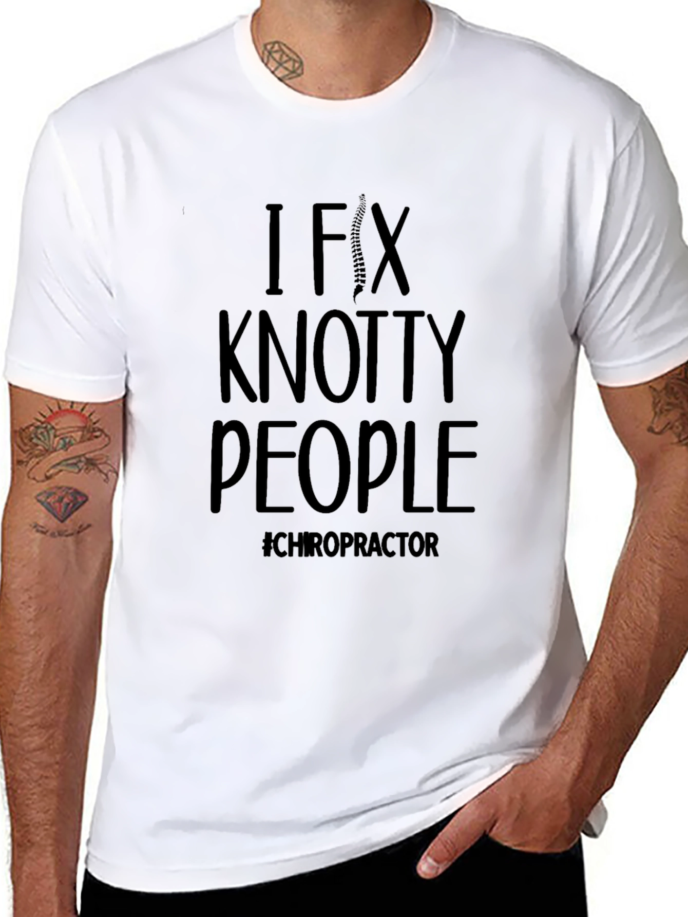 Chiropractor T-Shirt - I Fix Knotty People