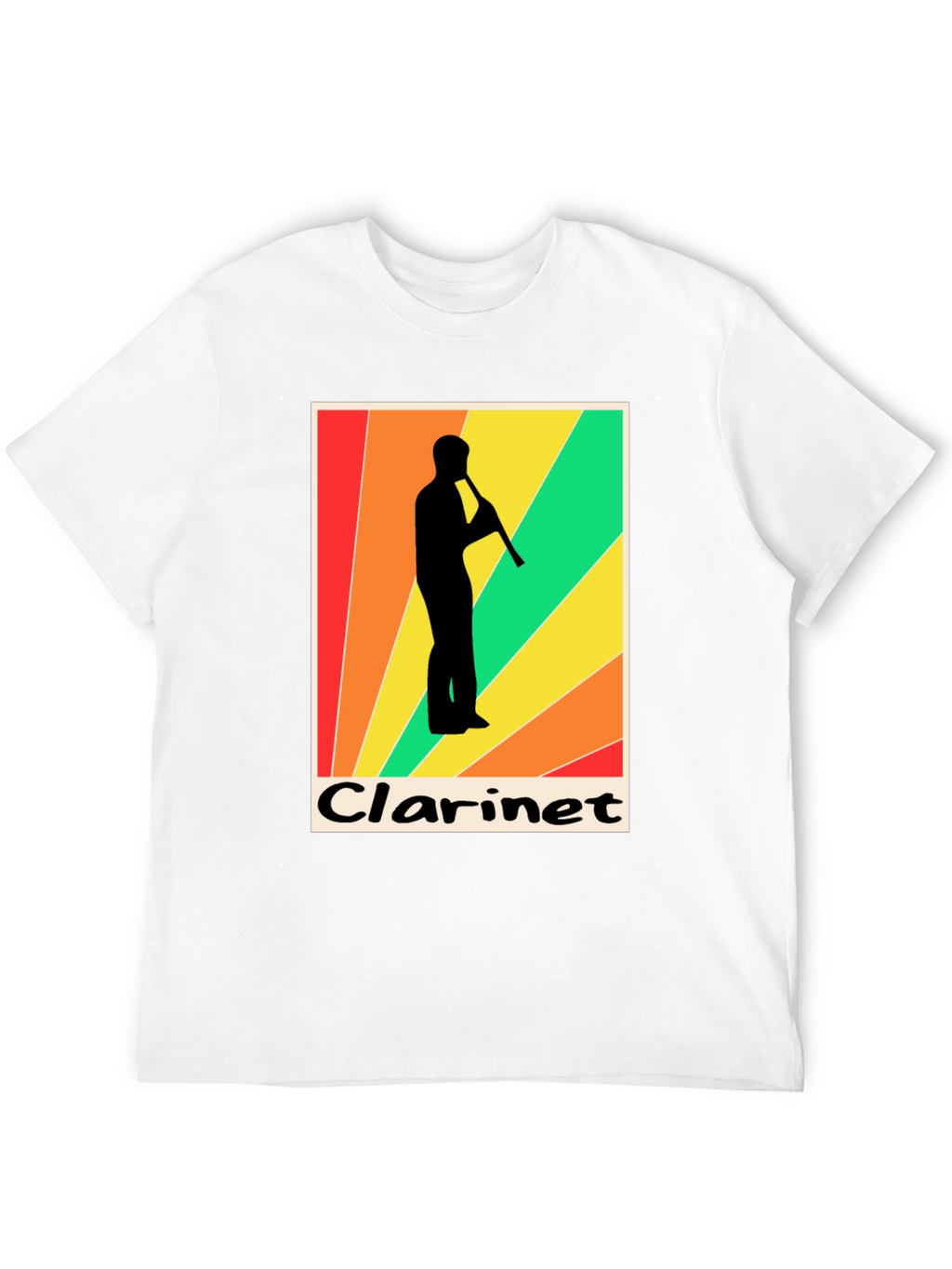Retro Clarinet Player Graphic Tee - Music Lover T-Shirt