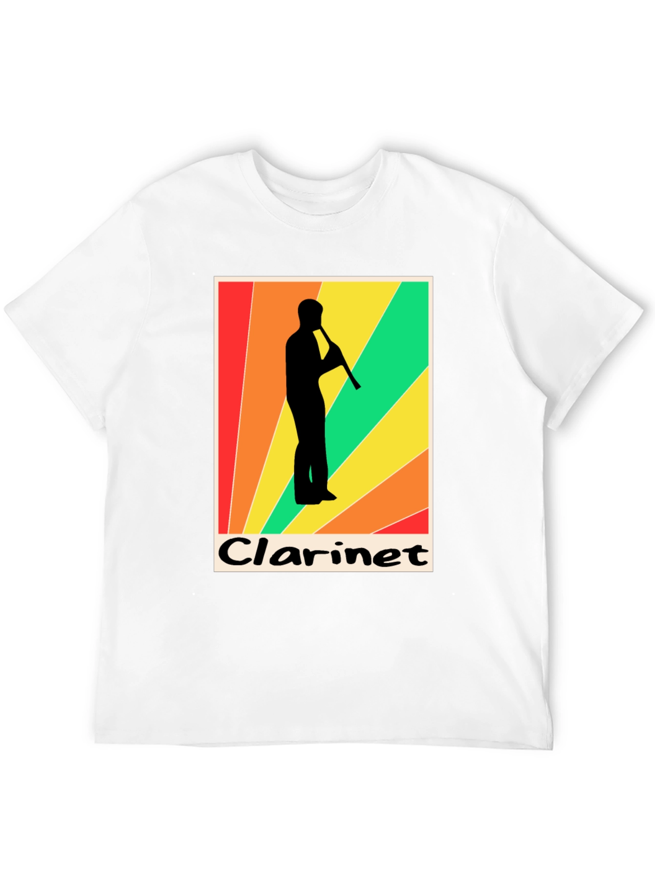 Retro Clarinet Player Graphic Tee - Music Lover T-Shirt