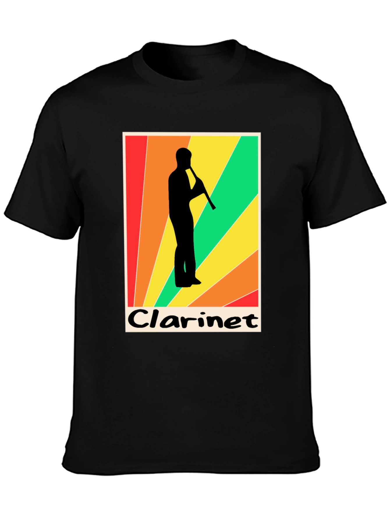 Retro Clarinet Player Graphic Tee - Music Lover T-Shirt