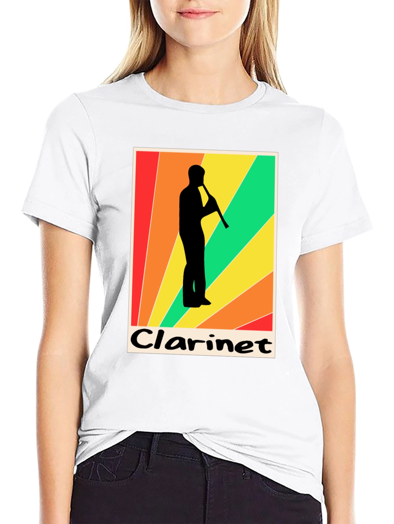 Retro Clarinet Player Graphic Tee - Music Lover T-Shirt