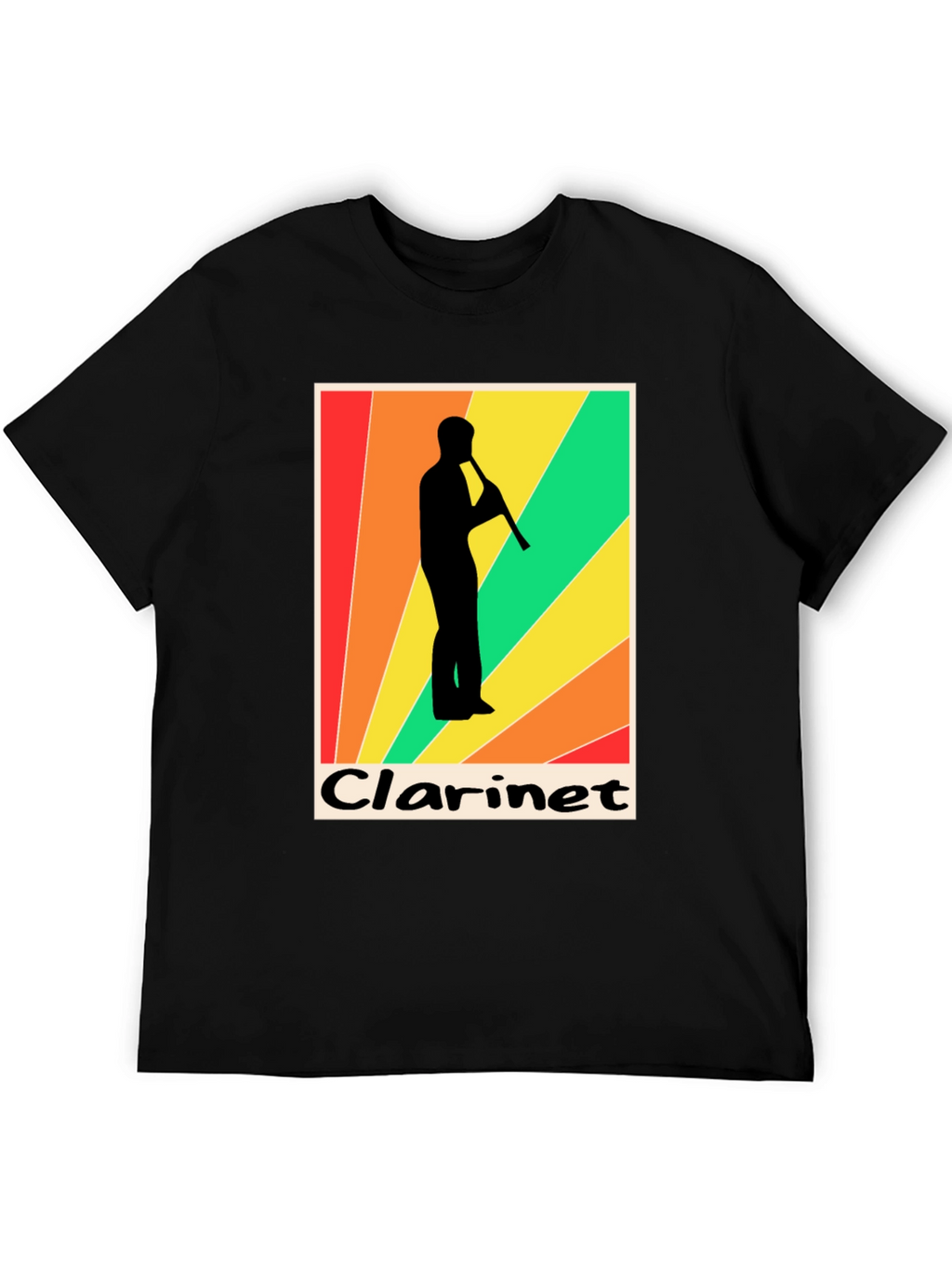 Retro Clarinet Player Graphic Tee - Music Lover T-Shirt