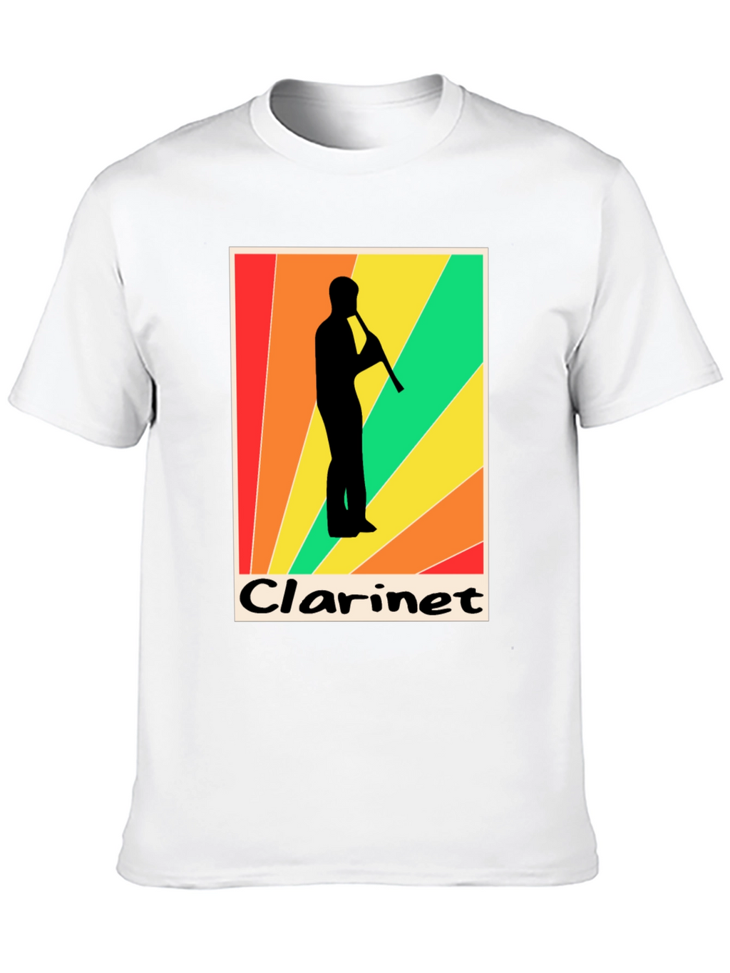 Retro Clarinet Player Graphic Tee - Music Lover T-Shirt