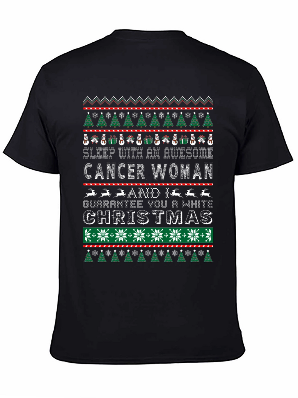 Awesome Cancer Woman Ugly Christmas Sweater T-Shirt
