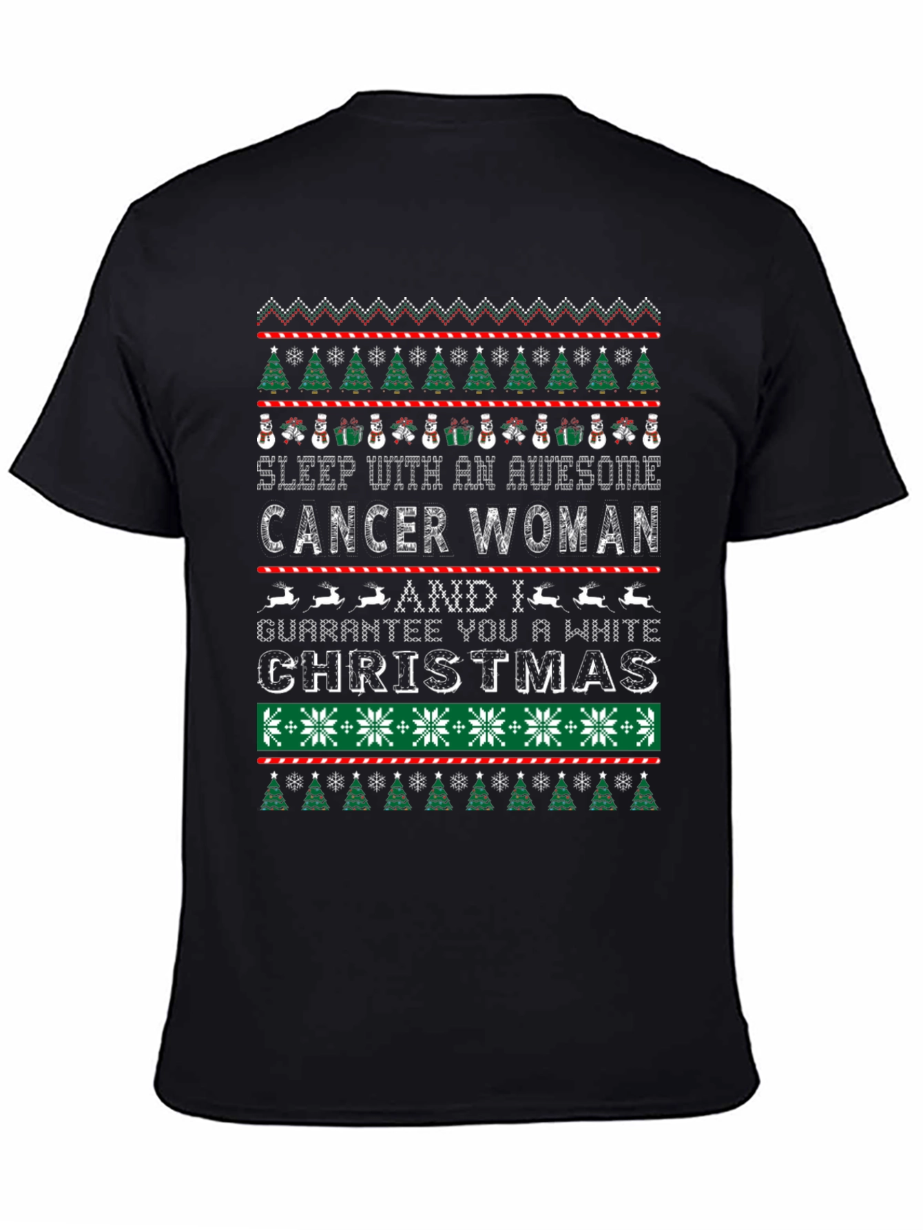Awesome Cancer Woman Ugly Christmas Sweater T-Shirt