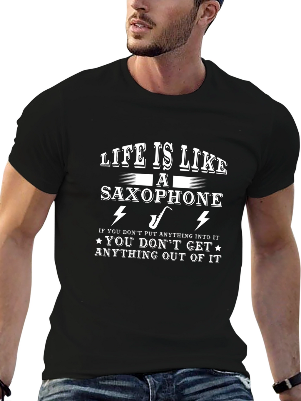 Life is Like a Saxophone Graphic Tee