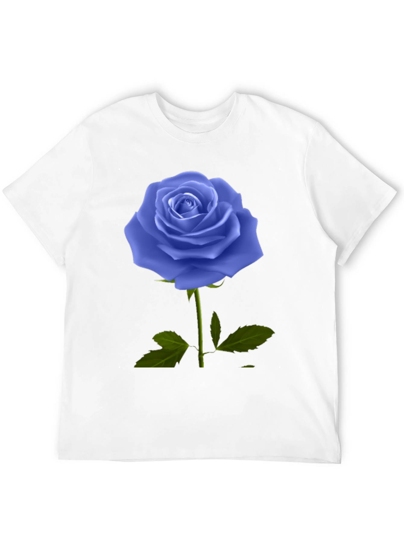 Blue Rose Graphic Tee - Unique Floral Design