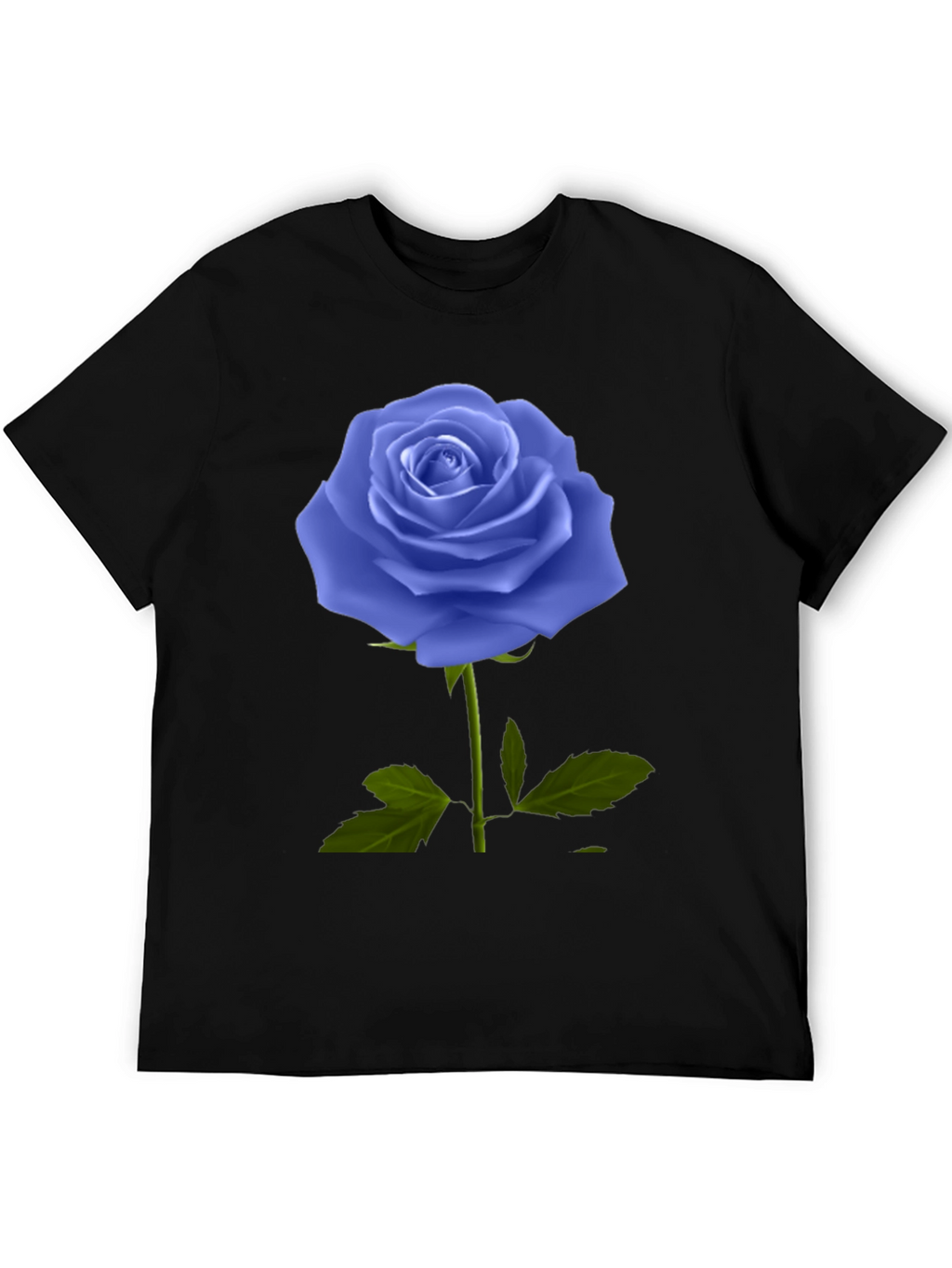 Blue Rose Graphic Tee - Unique Floral Design