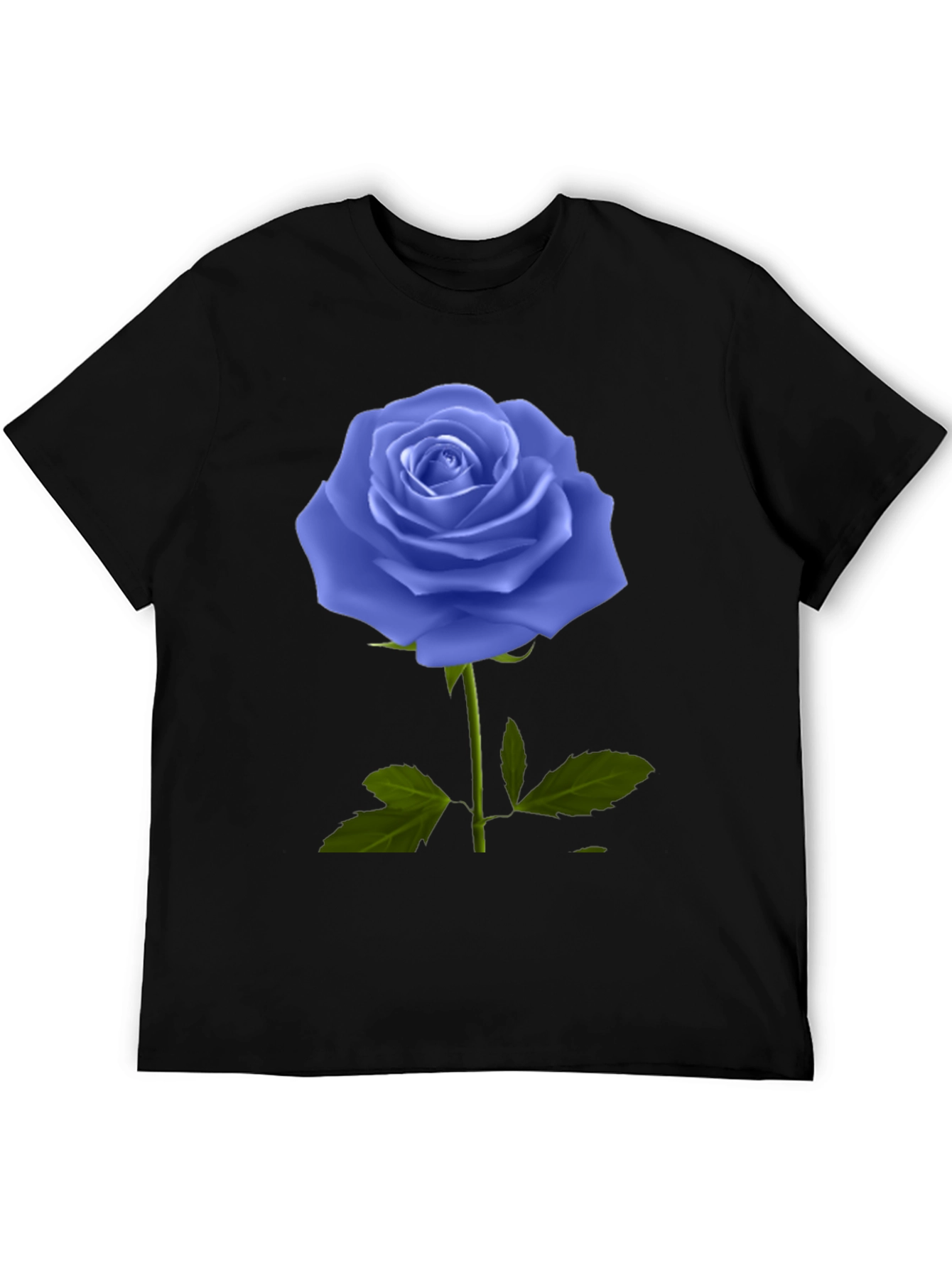 Blue Rose Graphic Tee - Unique Floral Design