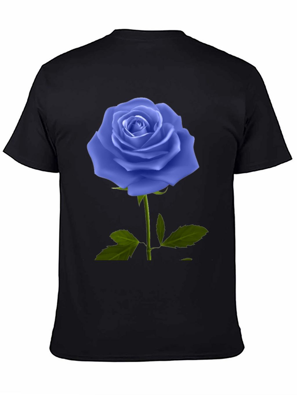 Blue Rose Graphic Tee - Unique Floral Design