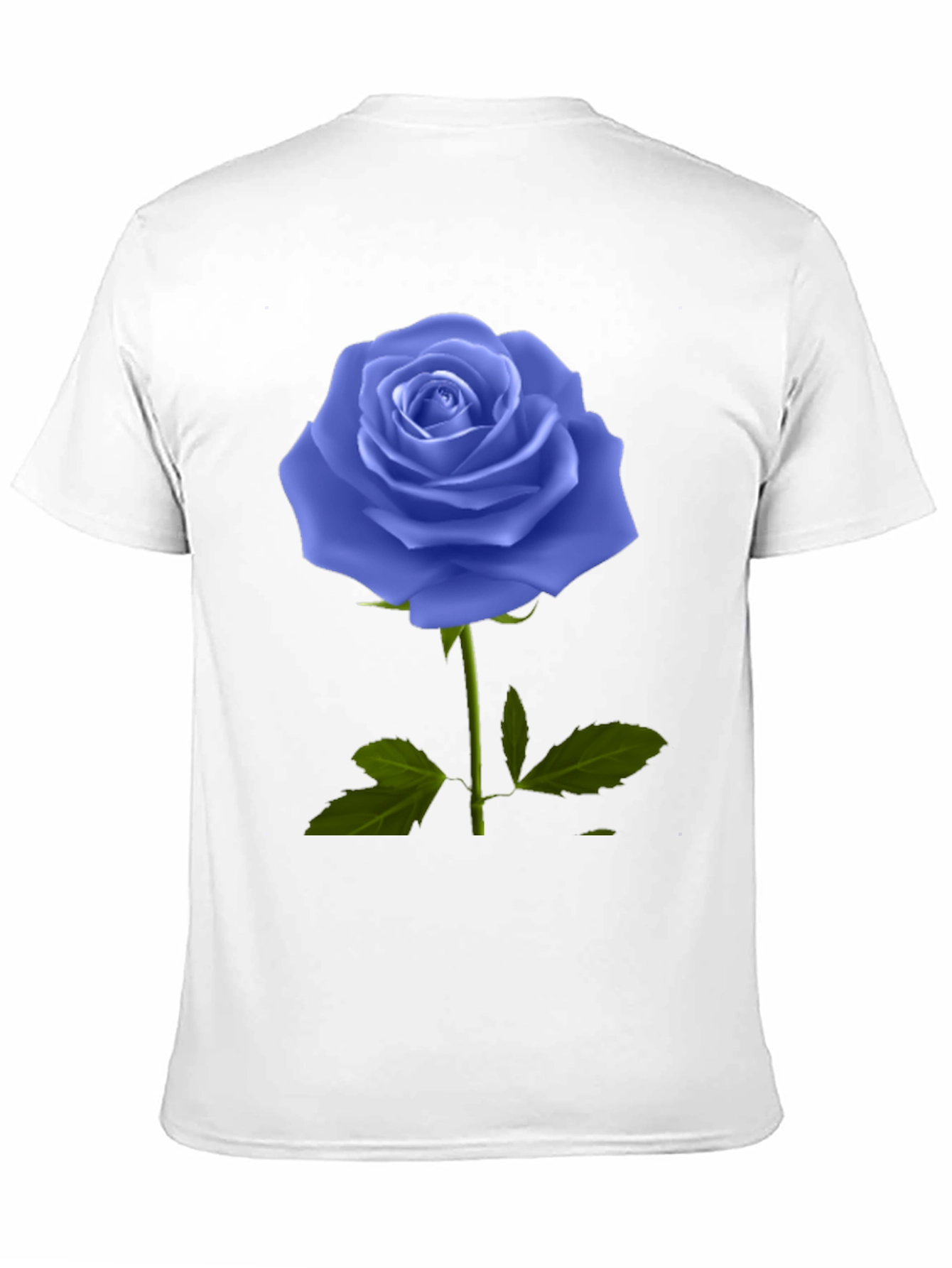 Blue Rose Graphic Tee - Unique Floral Design