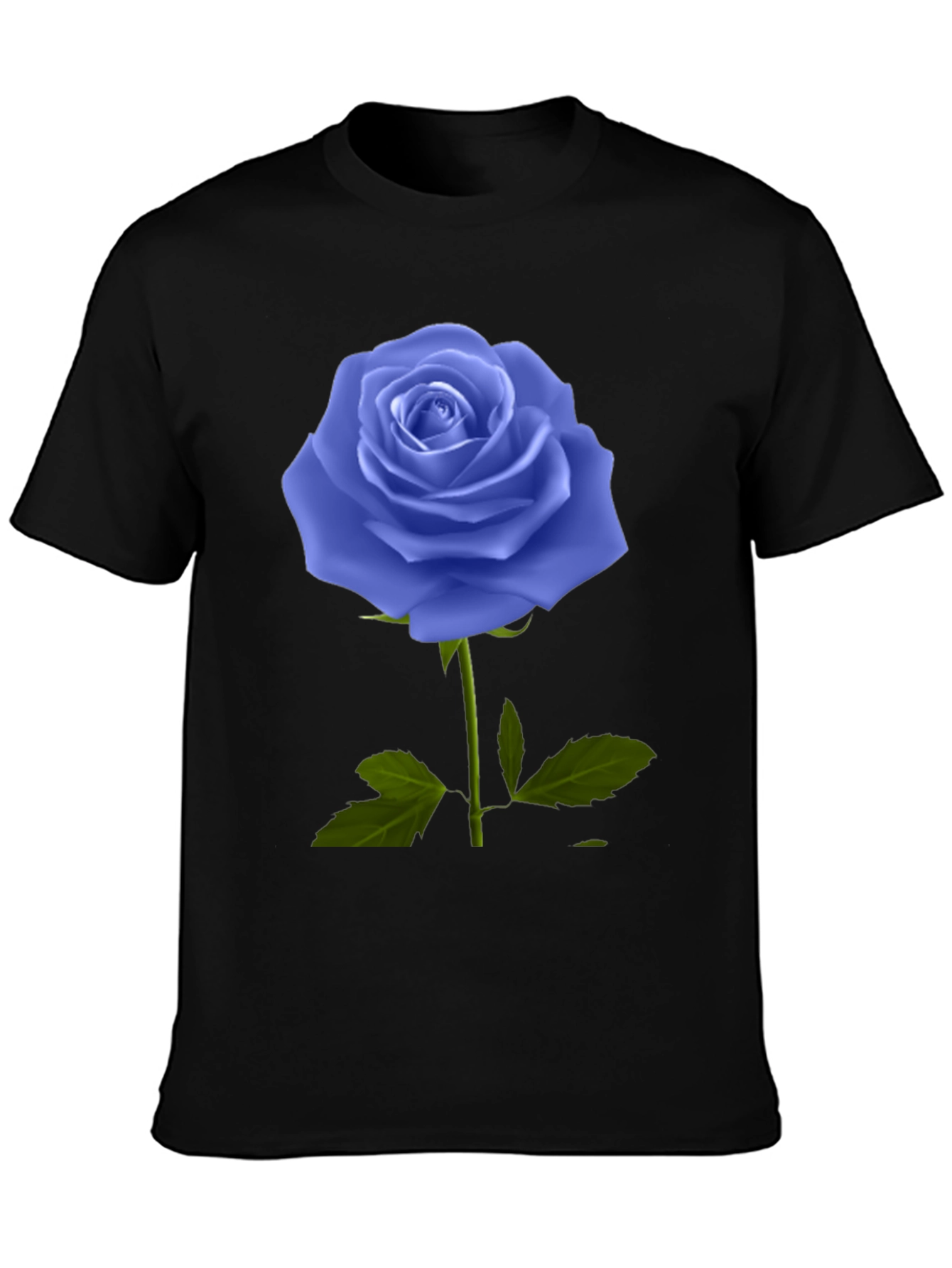 Blue Rose Graphic Tee - Unique Floral Design