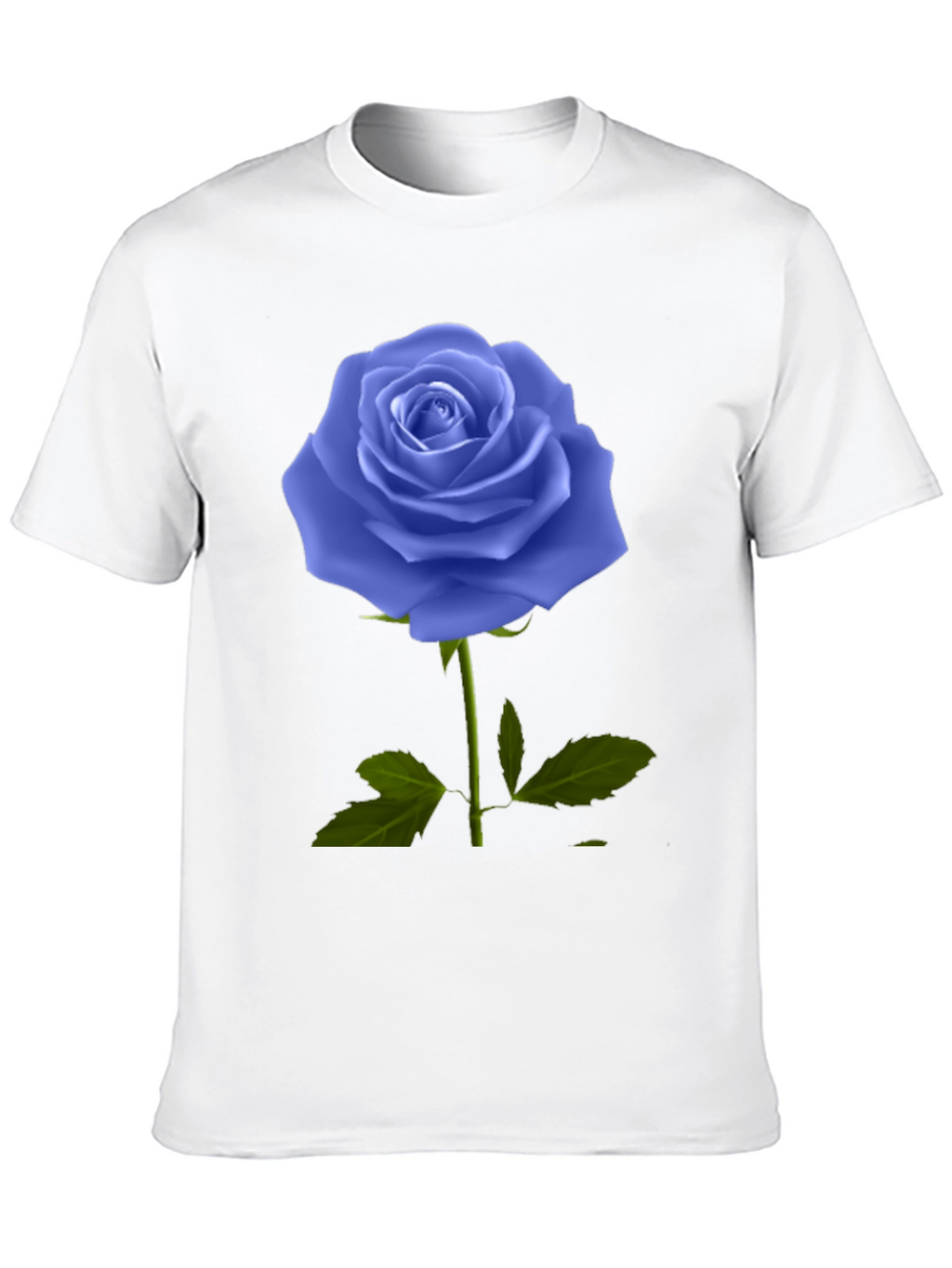 Blue Rose Graphic Tee - Unique Floral Design
