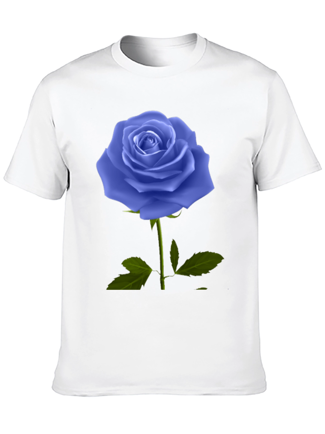 Blue Rose Graphic Tee - Unique Floral Design