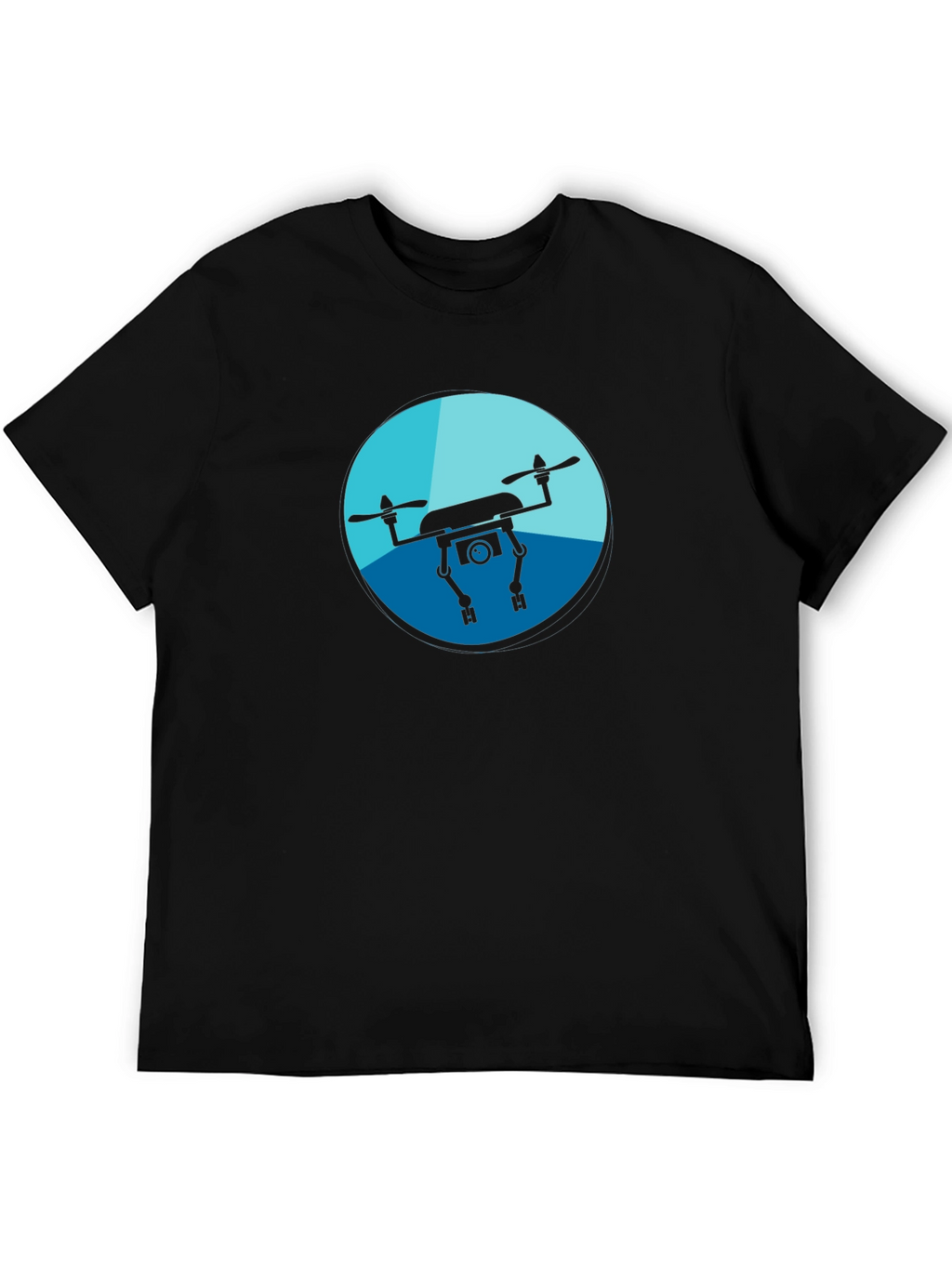 Drone Graphic Tee - Black Casual Shirt