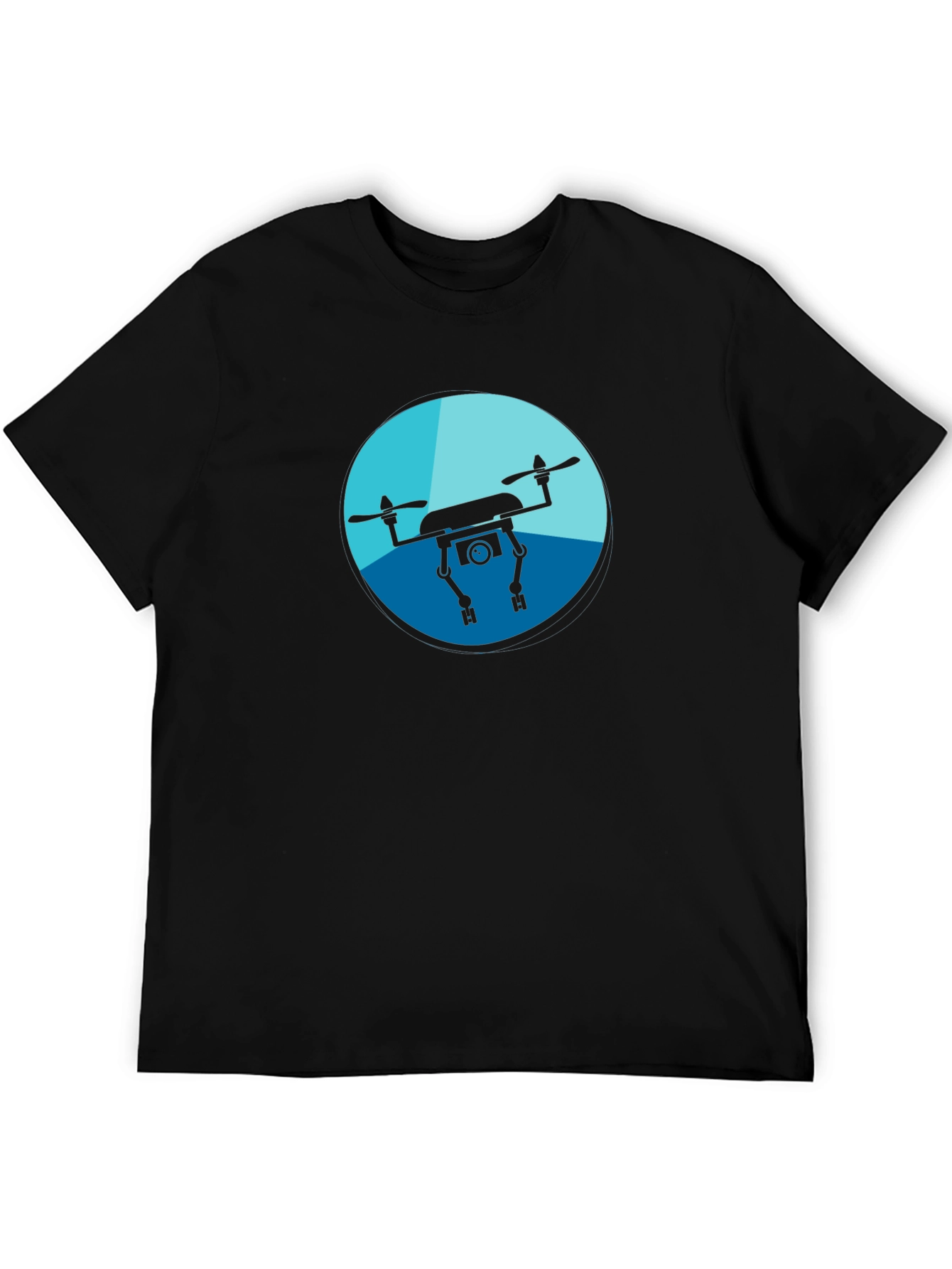 Drone Graphic Tee - Black Casual Shirt