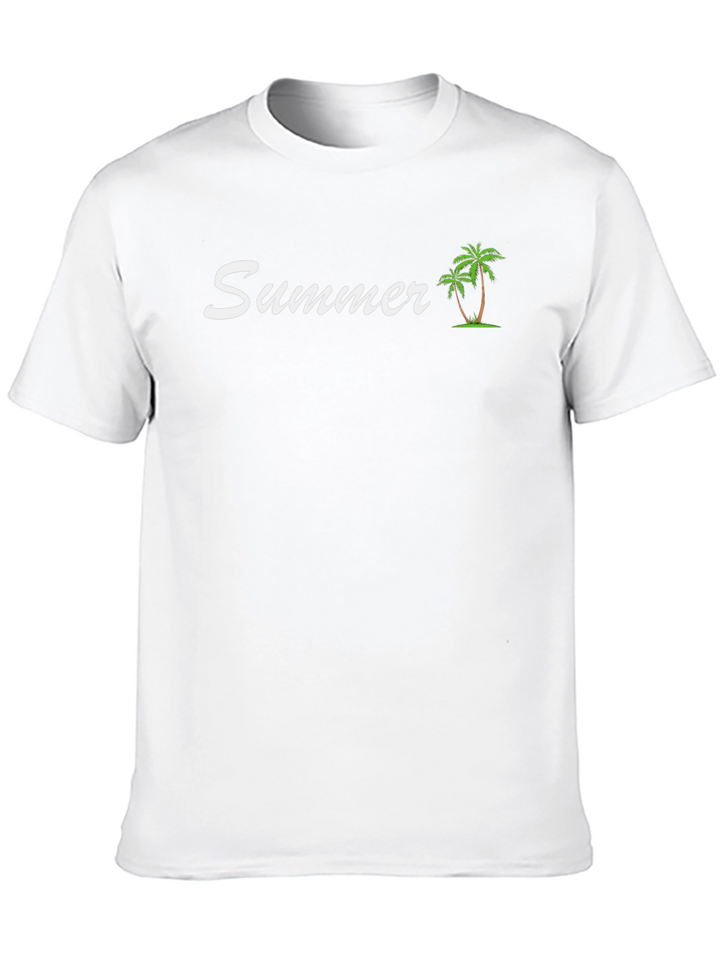 Summer Palm Tree Black T-Shirt
