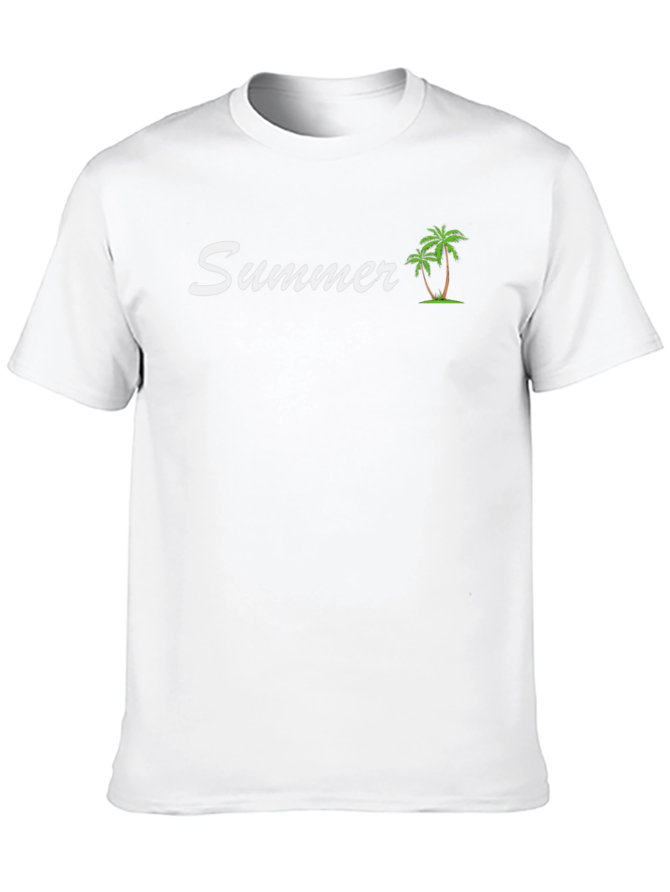 Summer Palm Tree Black T-Shirt
