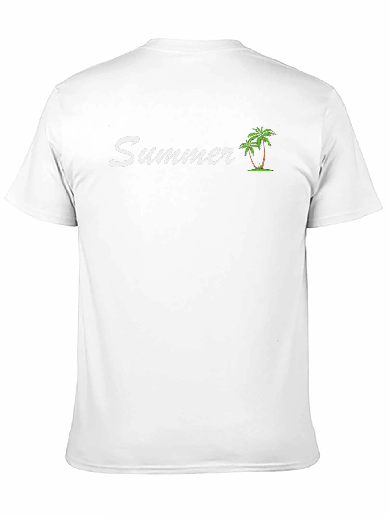 Summer Palm Tree Black T-Shirt