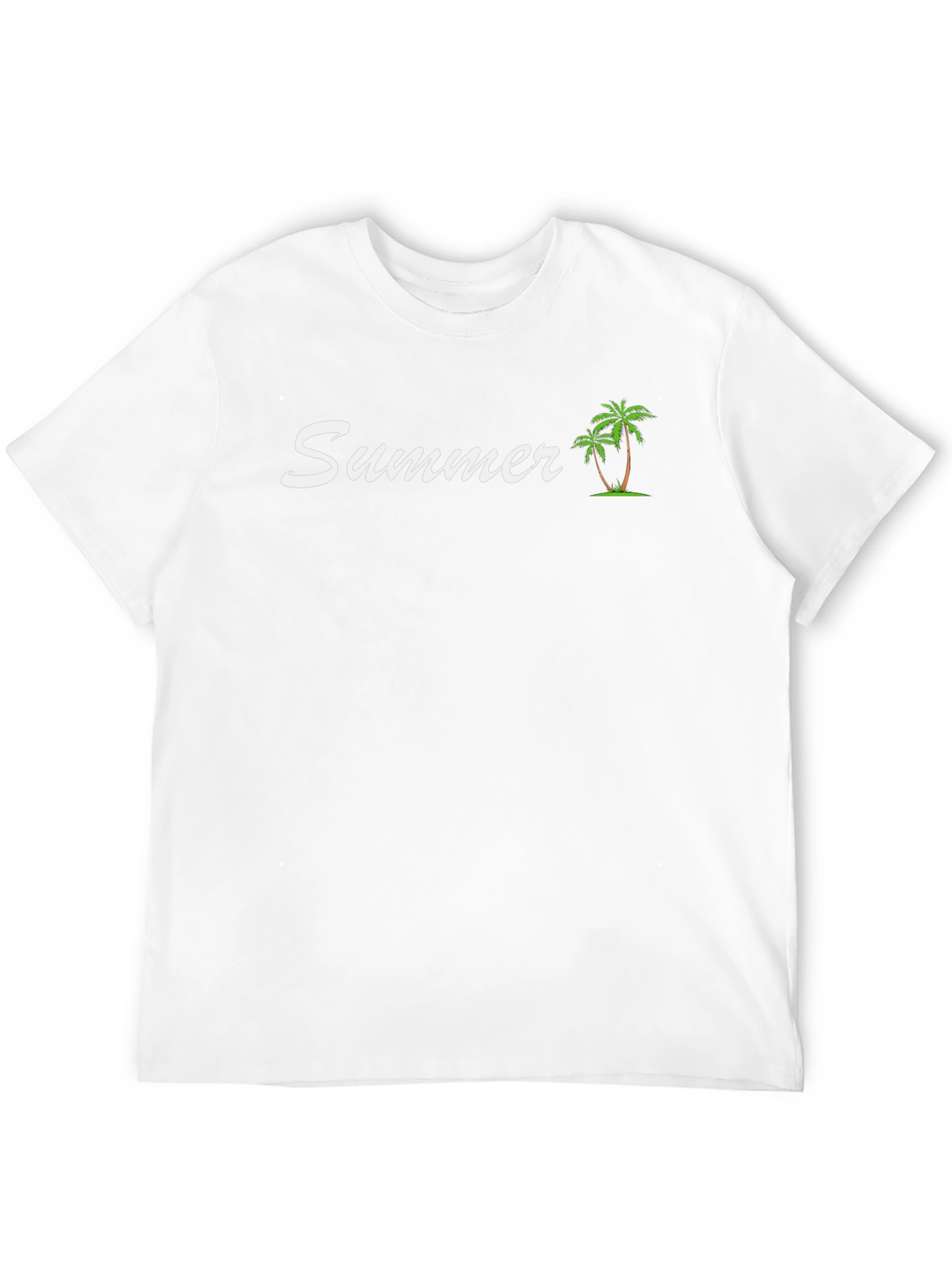 Summer Palm Tree Black T-Shirt