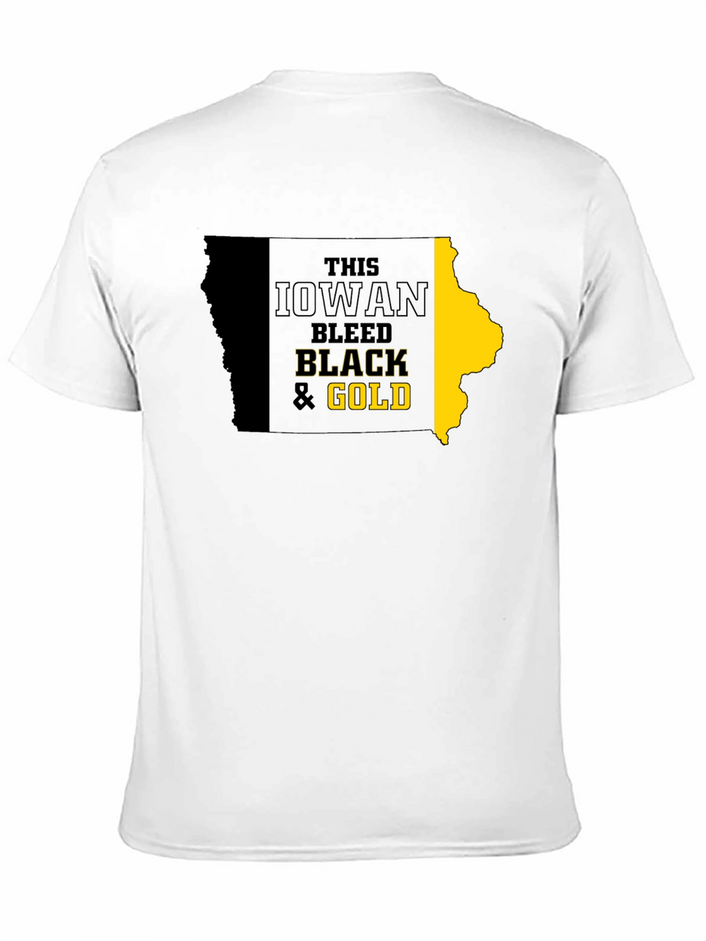 Iowa Hawkeyes Black & Gold State T-Shirt