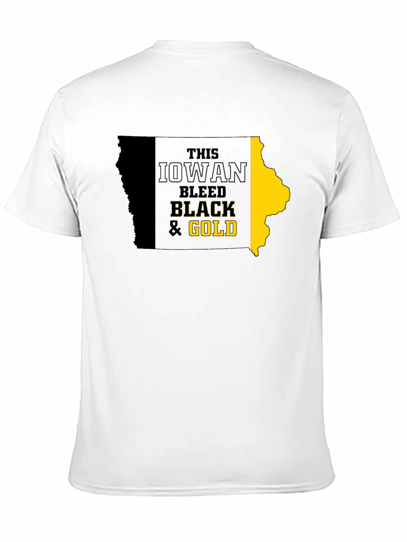 Iowa Hawkeyes Black & Gold State T-Shirt