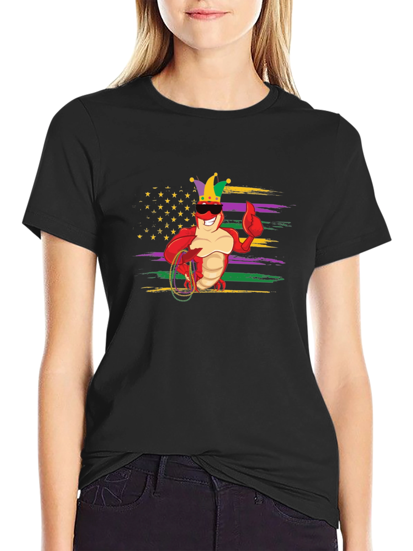 Mardi Gras Lobster Graphic Tee