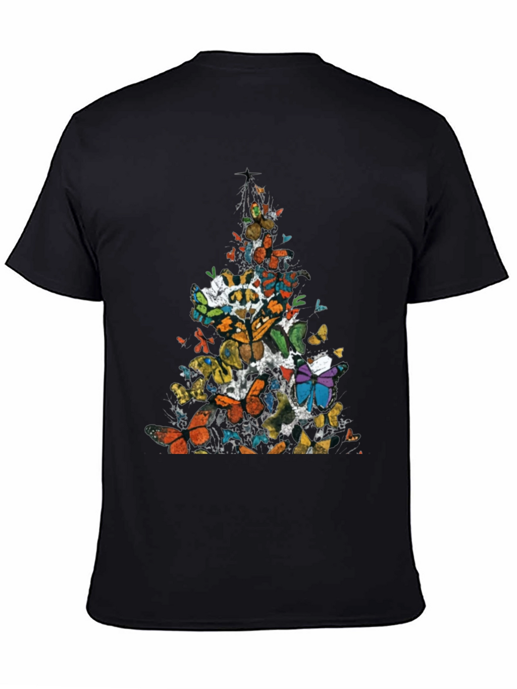 Butterfly Cascade Graphic Tee - Black
