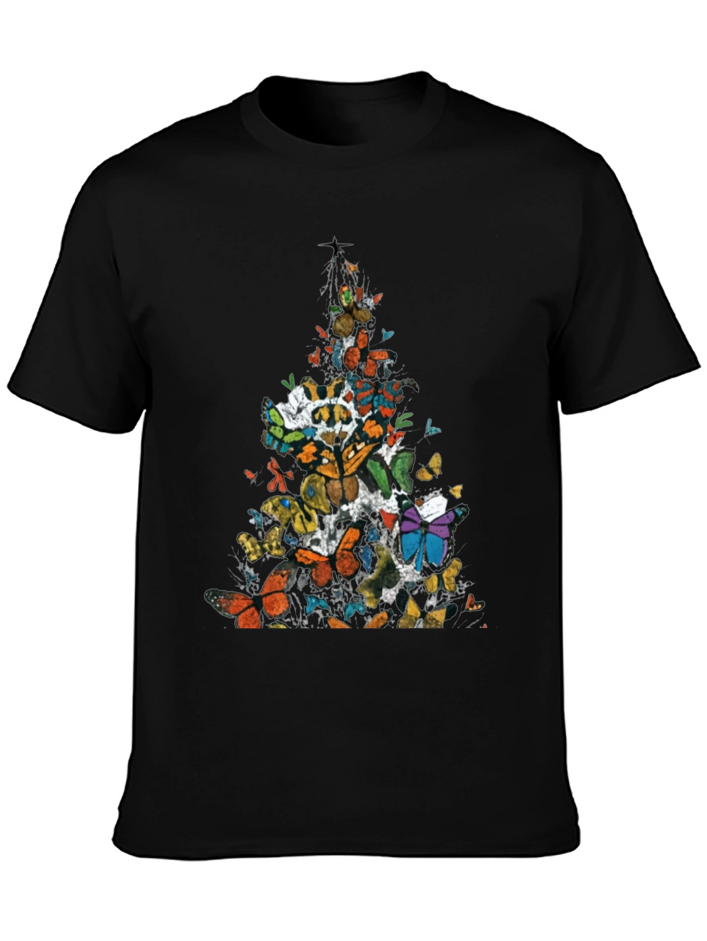 Butterfly Cascade Graphic Tee - Black