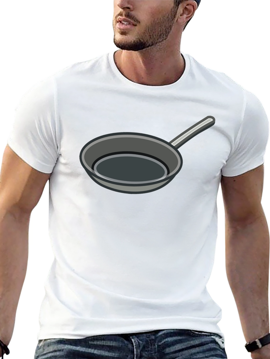 Frying Pan Graphic Tee - Novelty T-Shirt