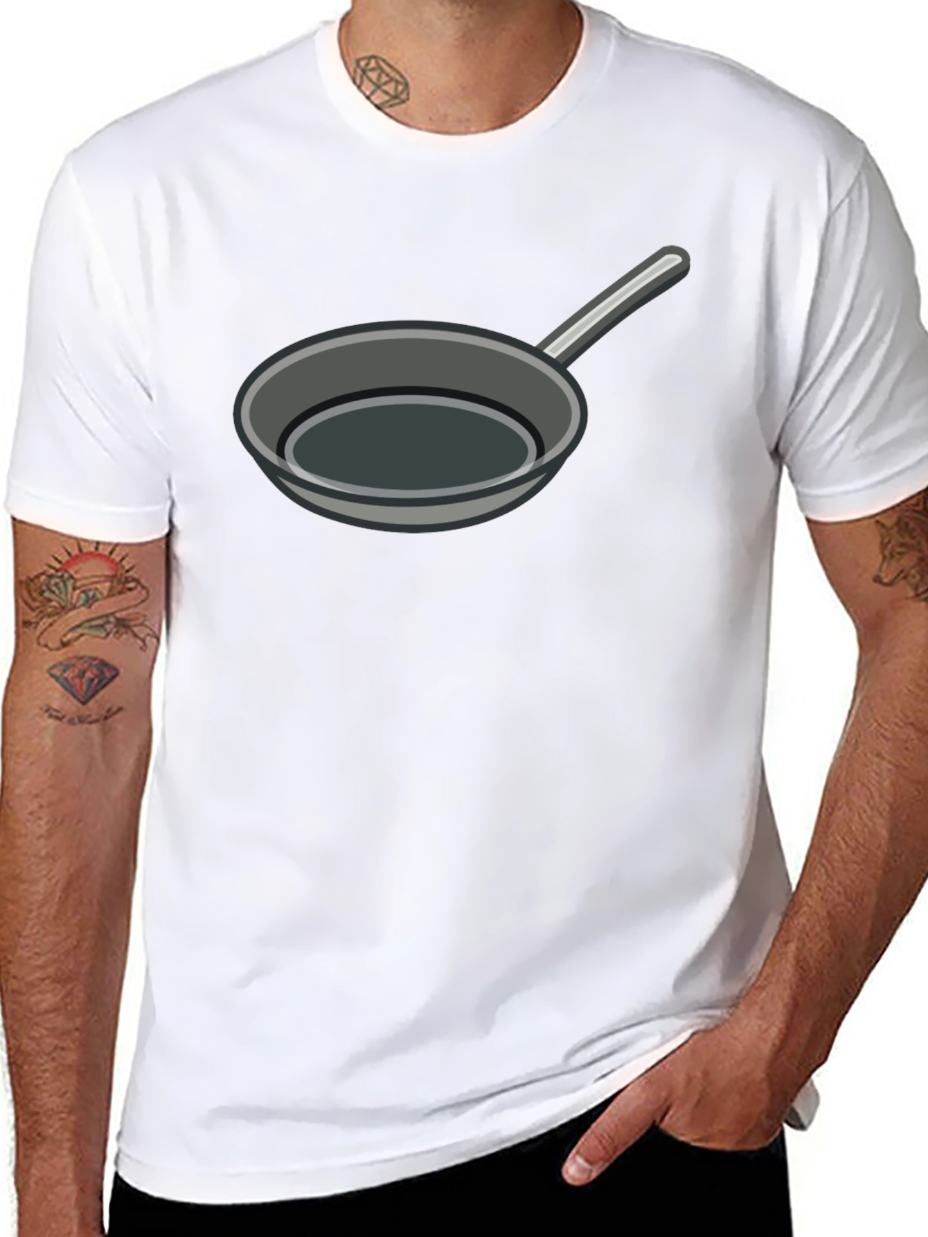 Frying Pan Graphic Tee - Novelty T-Shirt