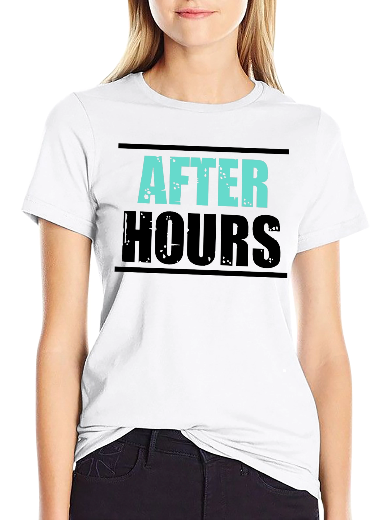 After Hours Graphic Print Black T-Shirt