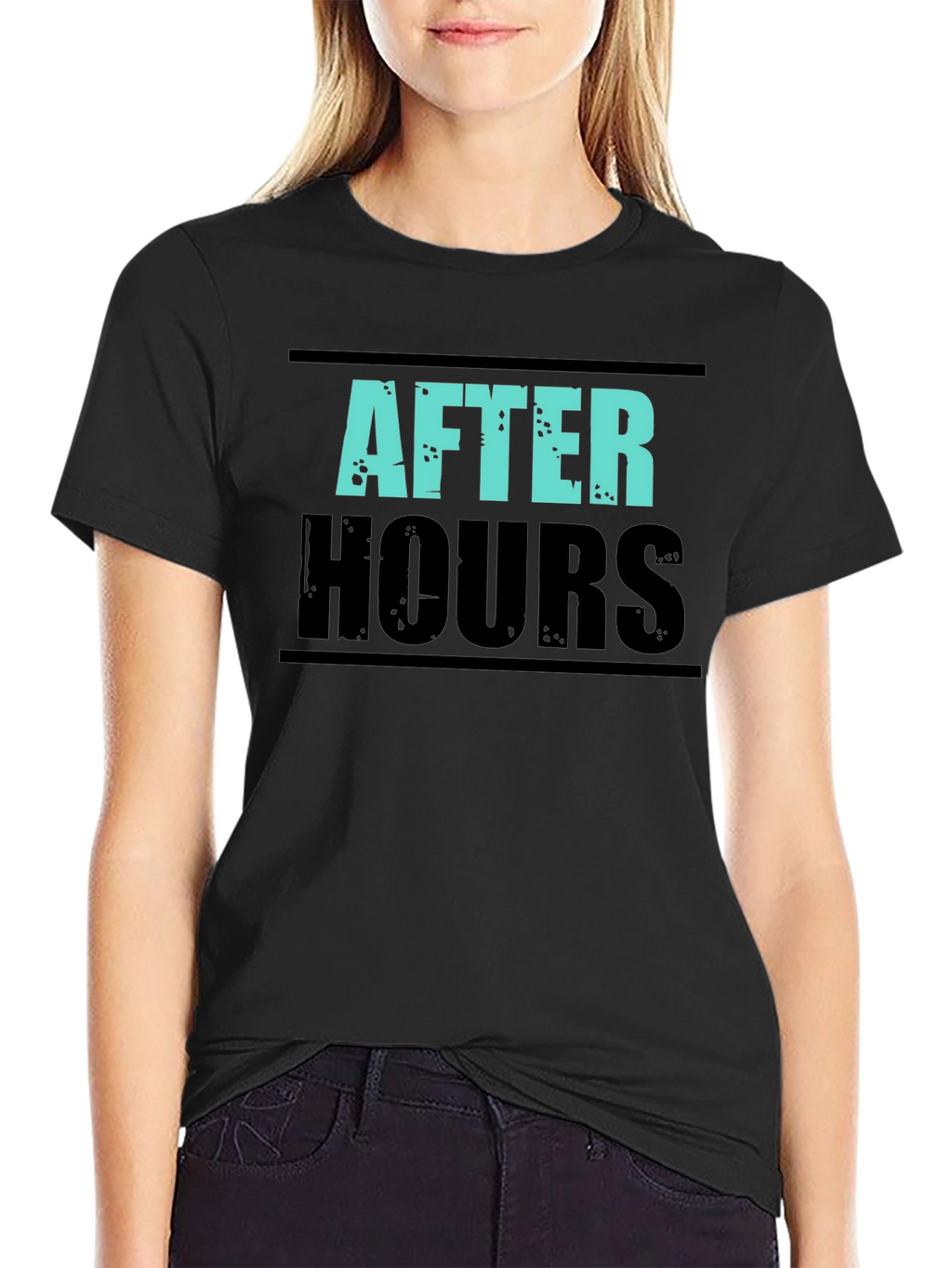 After Hours Graphic Print Black T-Shirt